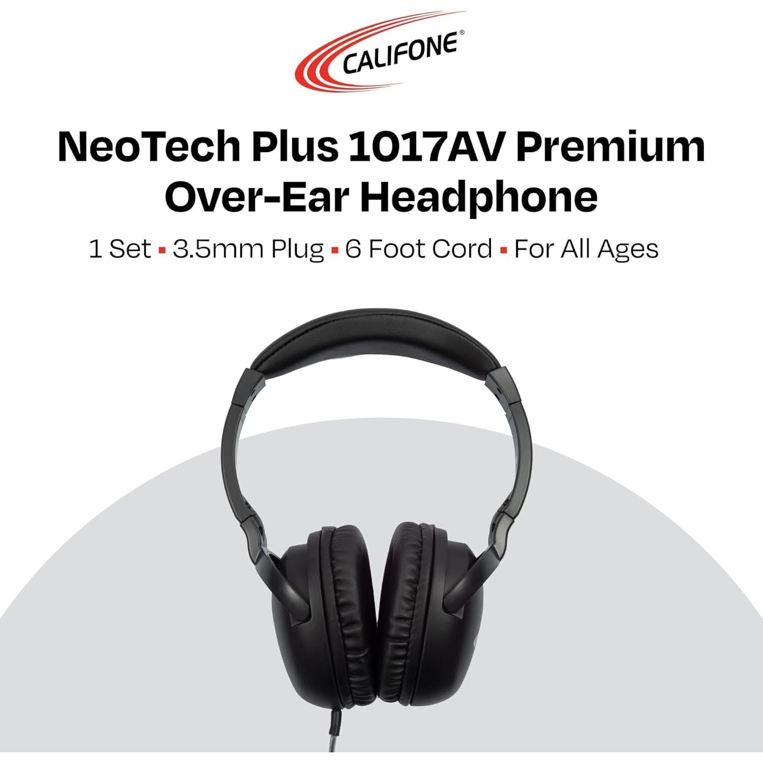 Auricular Califone NeoTech Plus 1017AV 3.5mm Negro