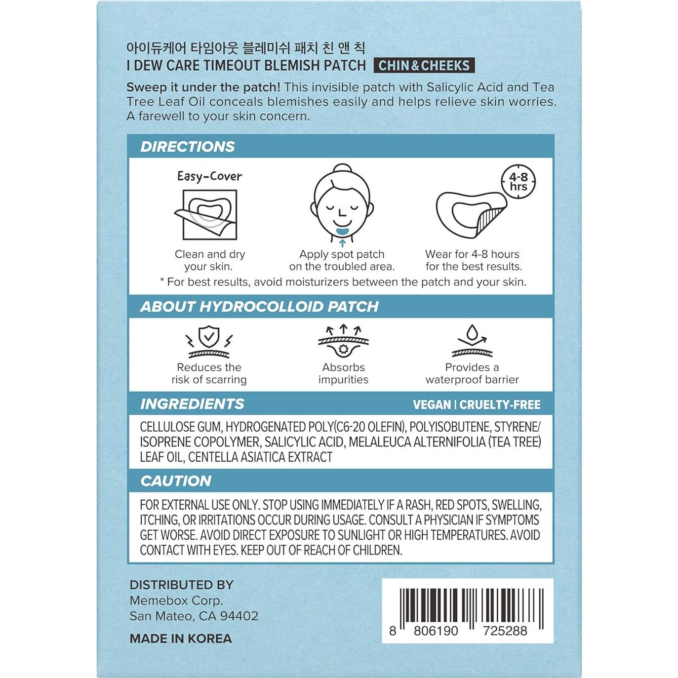 I DEW CARE Parche Hidrocoloide Acné 9 Unidades Barbilla