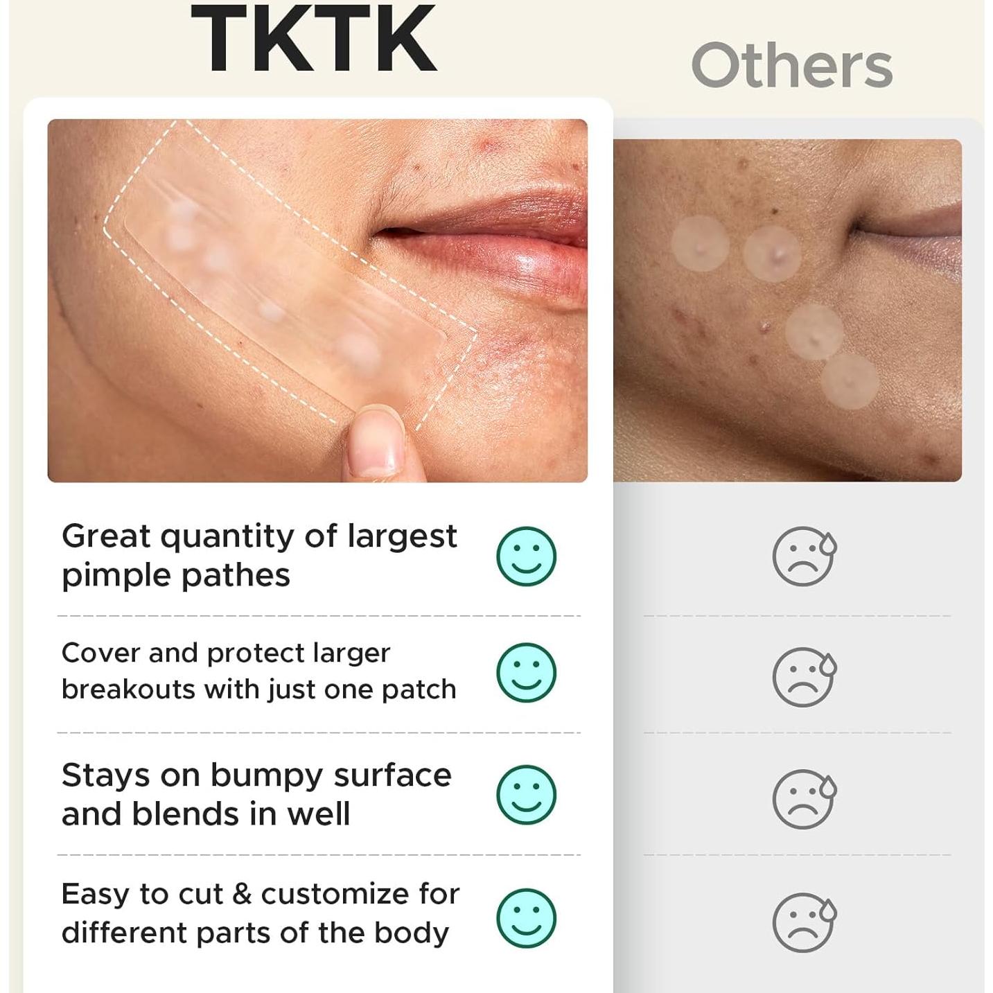 Parche Hidrocoloide XL TKTK 60 mm para Granos y Acné