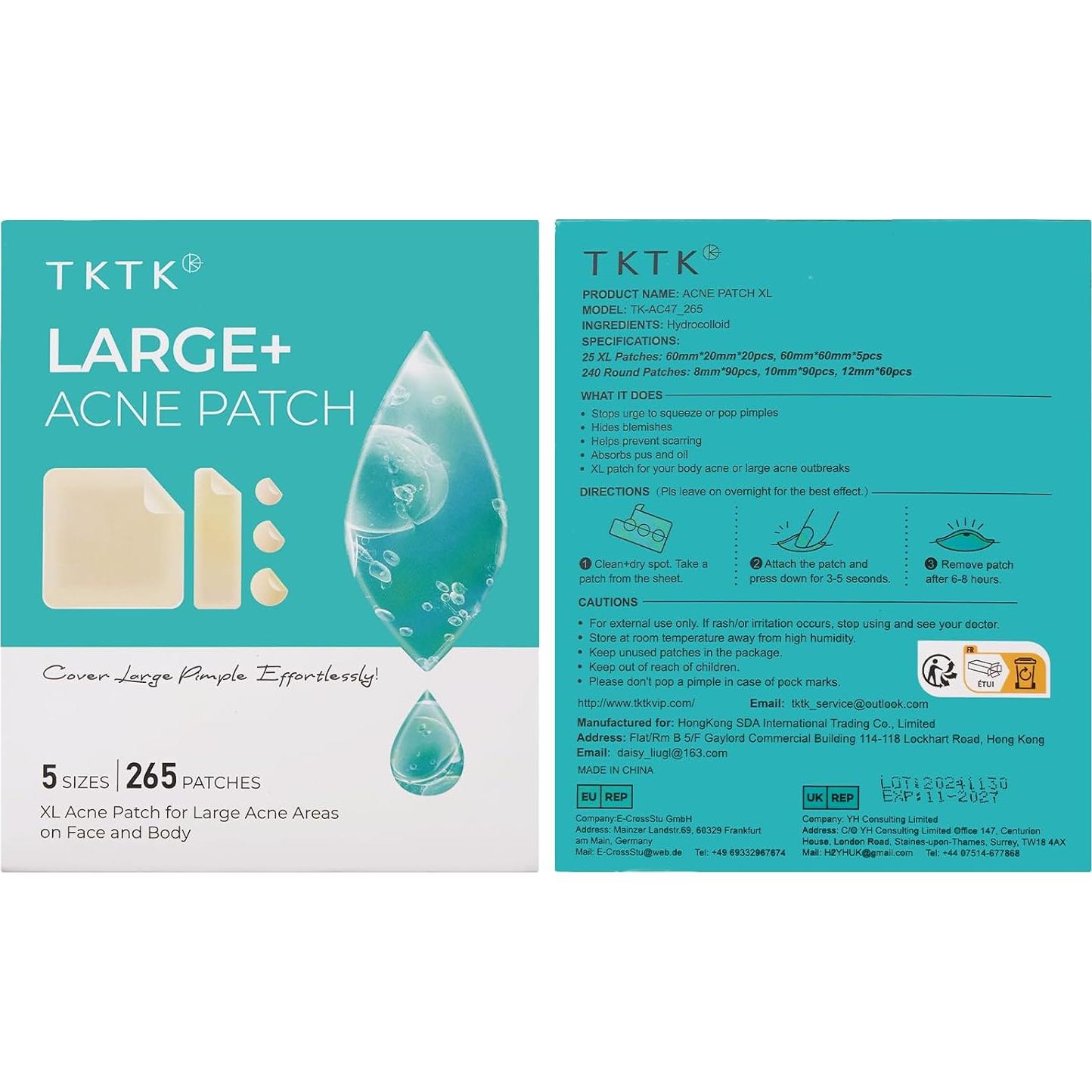 Parche Hidrocoloide XL TKTK 60 mm para Granos y Acné