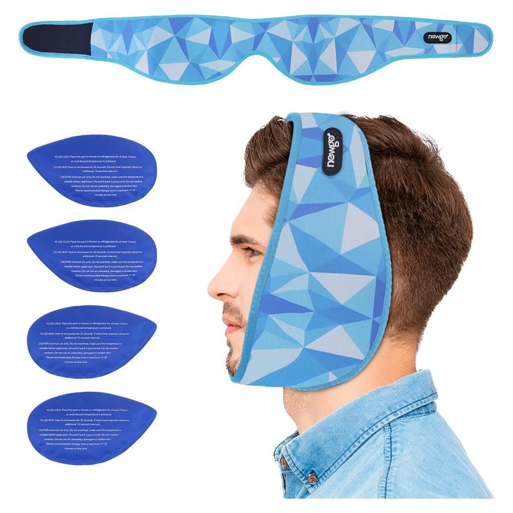 NEWGO Funda de Hielo para Muela de Juicio Azul con 4 Paquetes
