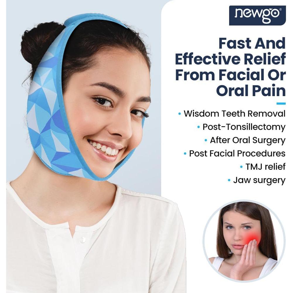 NEWGO Funda de Hielo para Muela de Juicio Azul con 4 Paquetes