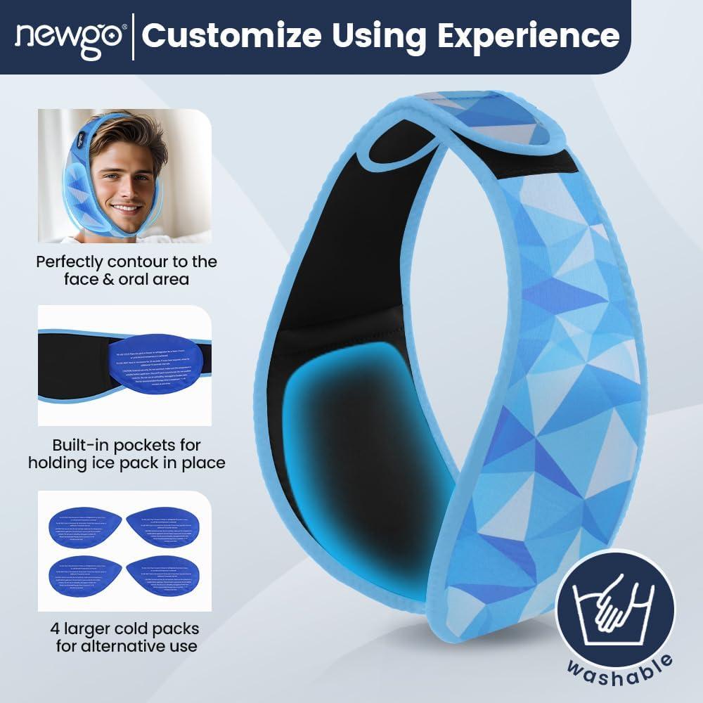 NEWGO Funda de Hielo para Muela de Juicio Azul con 4 Paquetes