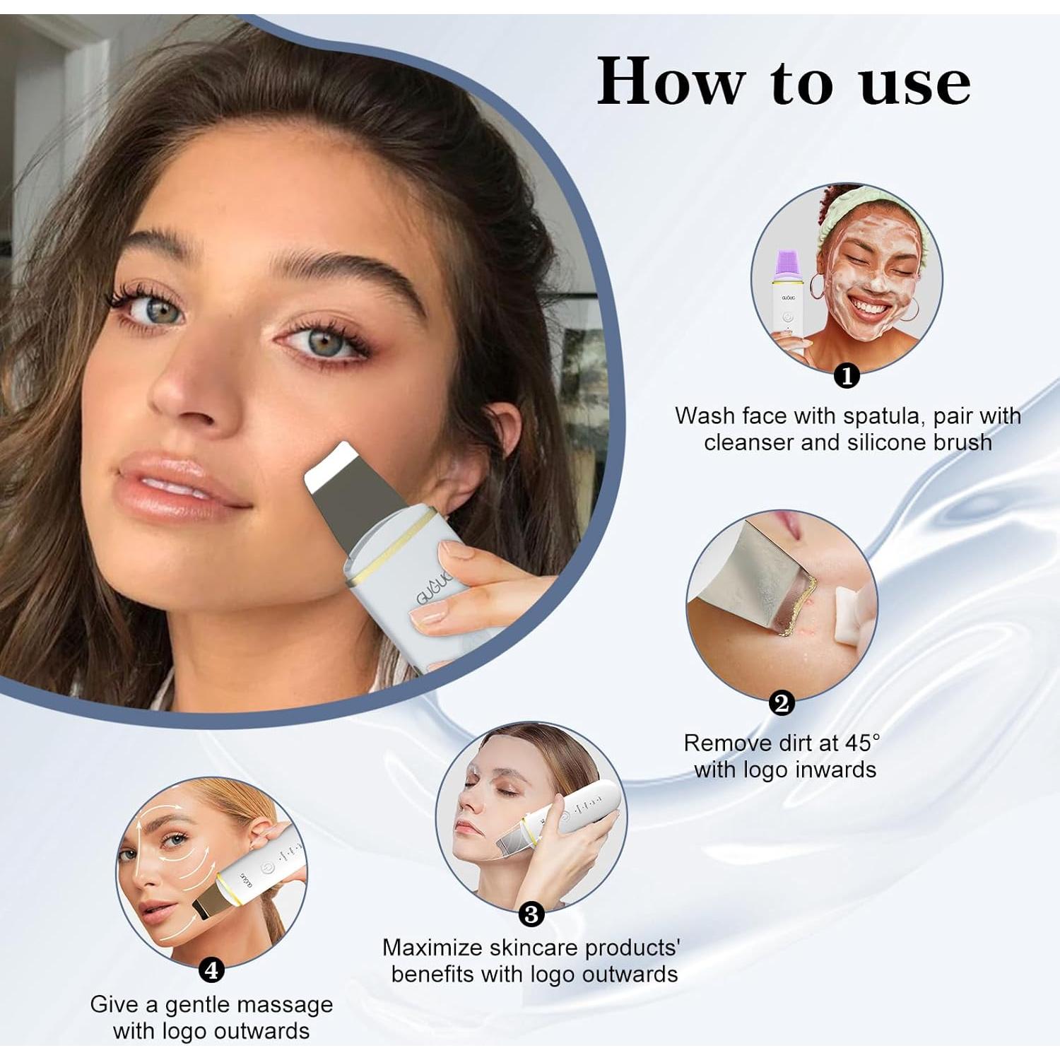 Espátula Facial GUGUG BS-357 Limpiadora de Puntos Negros