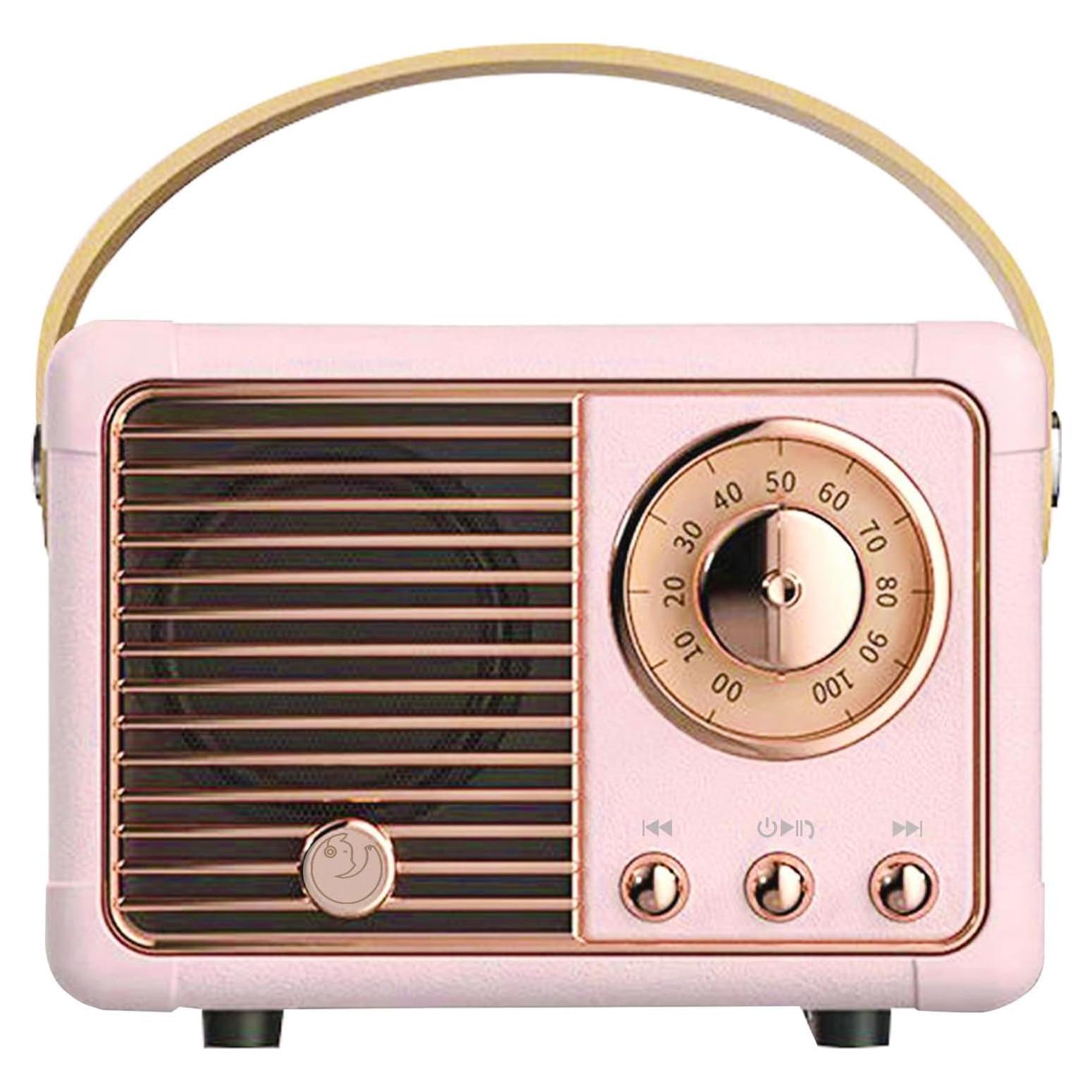 Altavoz Bluetooth SpringFlora Retro Rosa 3W Compacto