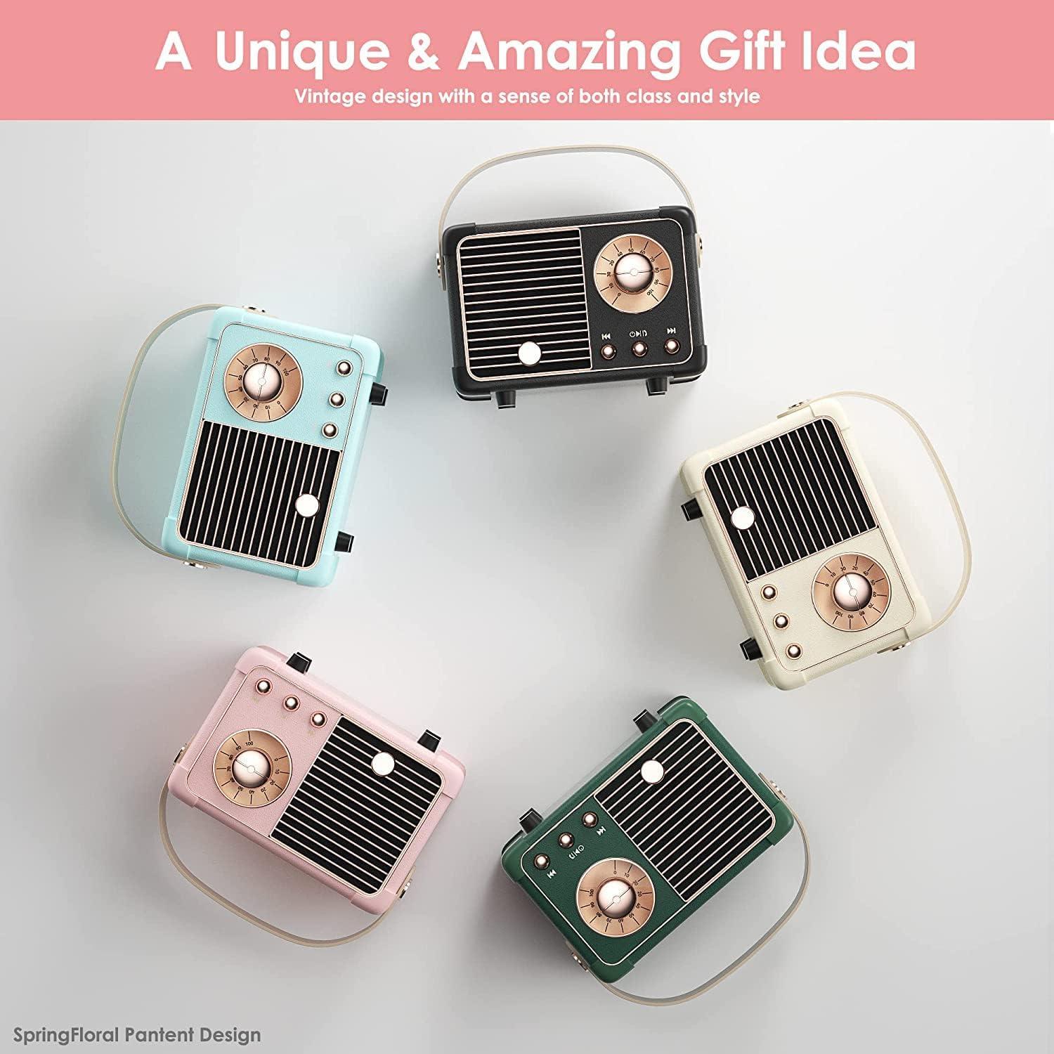 Altavoz Bluetooth SpringFlora Retro Rosa 3W Compacto