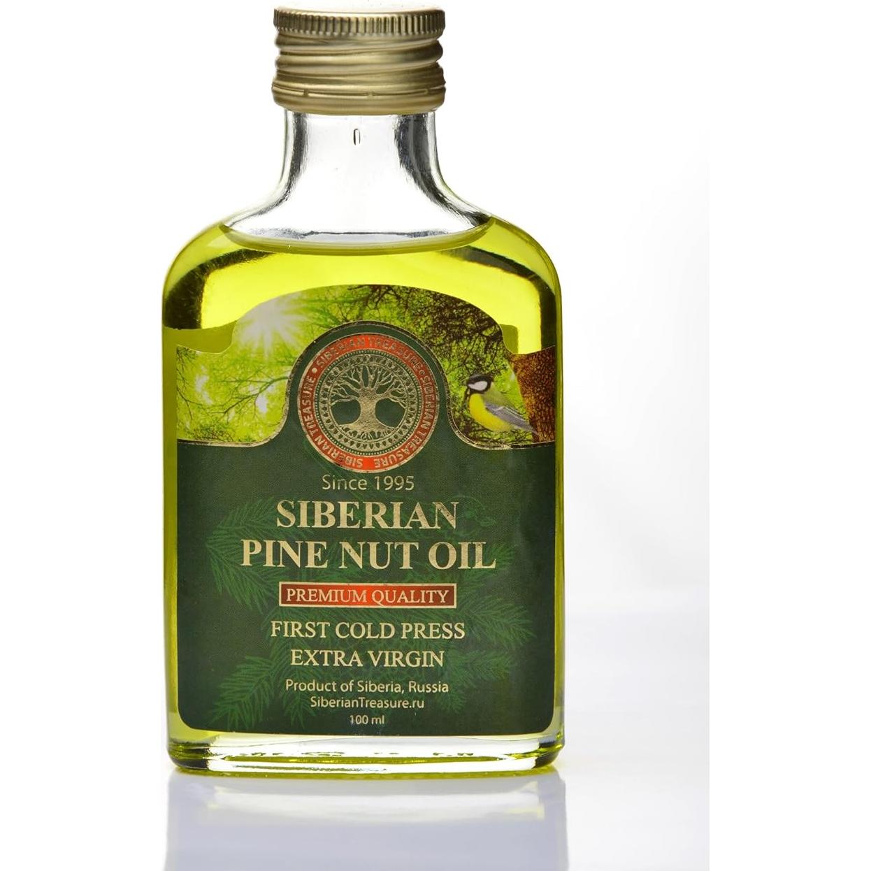 Aceite de Piñón Siberiano 100 Ml Extra Virgen Prensado en Frío