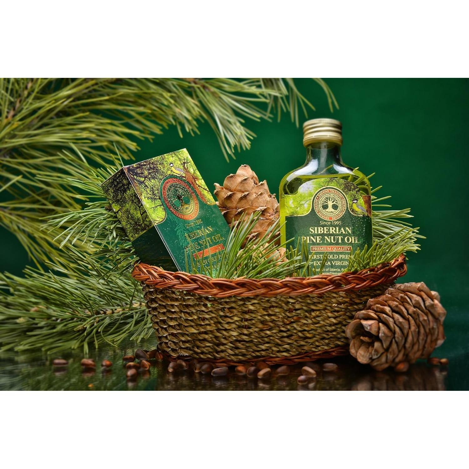 Aceite de Piñón Siberiano 100 Ml Extra Virgen Prensado en Frío