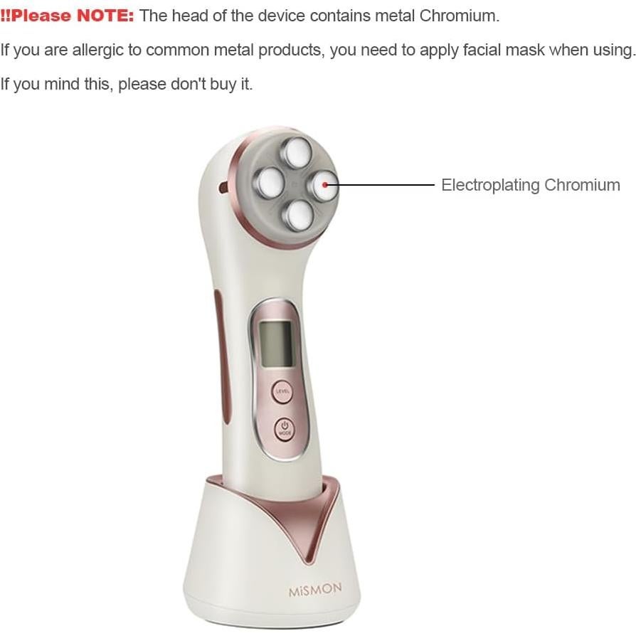 Masajeador Facial MiSMON 5 en 1 con Luz LED y Alta Frecuencia