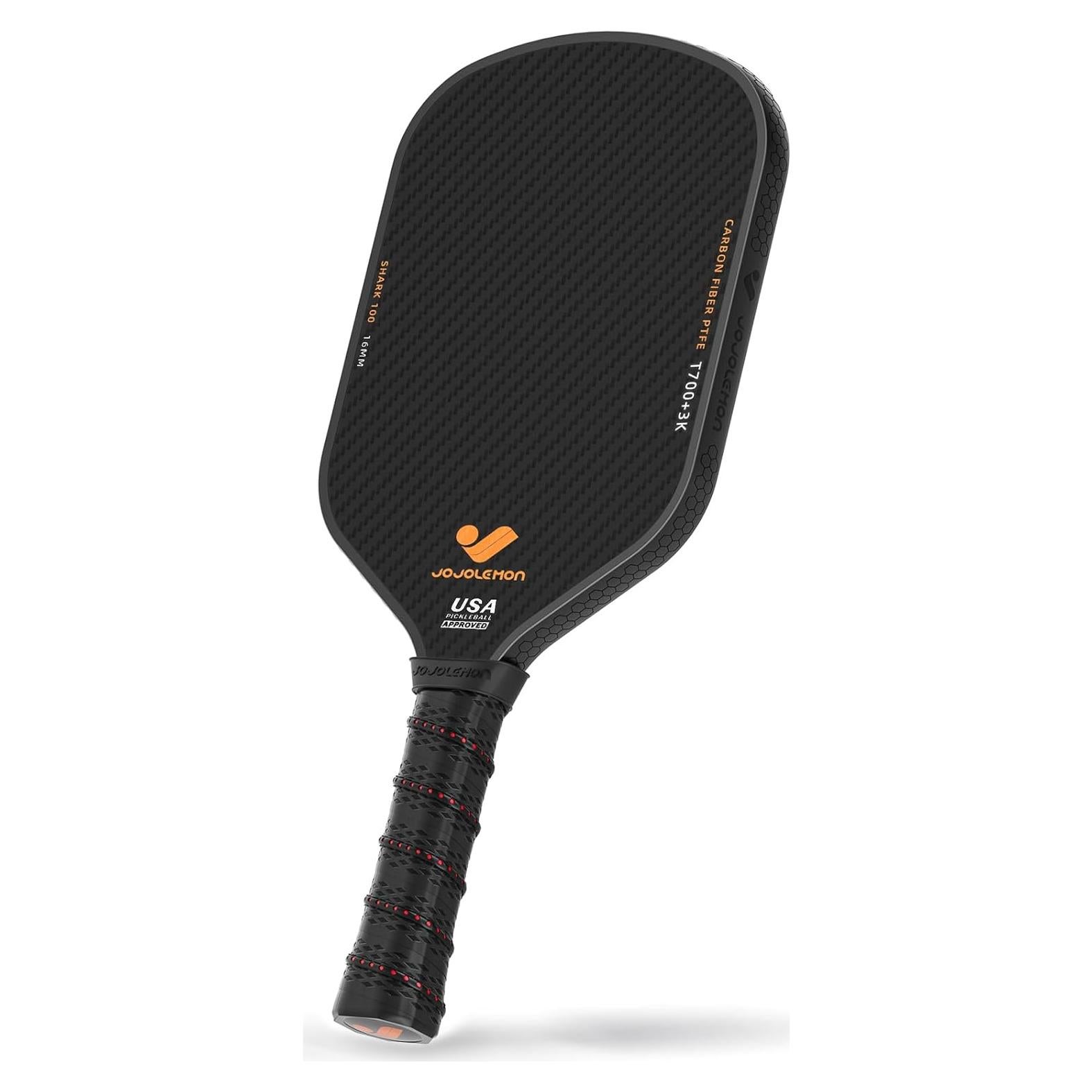 Pala de Pickleball Jojolemon Shark 100 Fibra de Carbono 227g