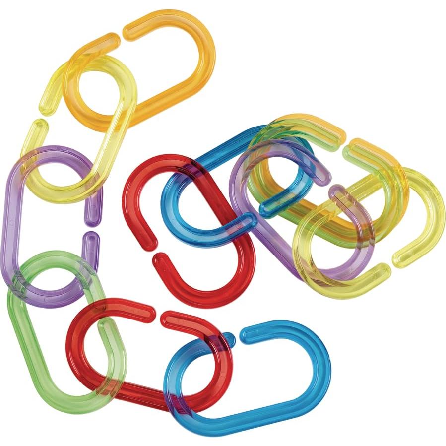 Anillos de Enlace Translúcidos Discount School Supply - 180 Piezas