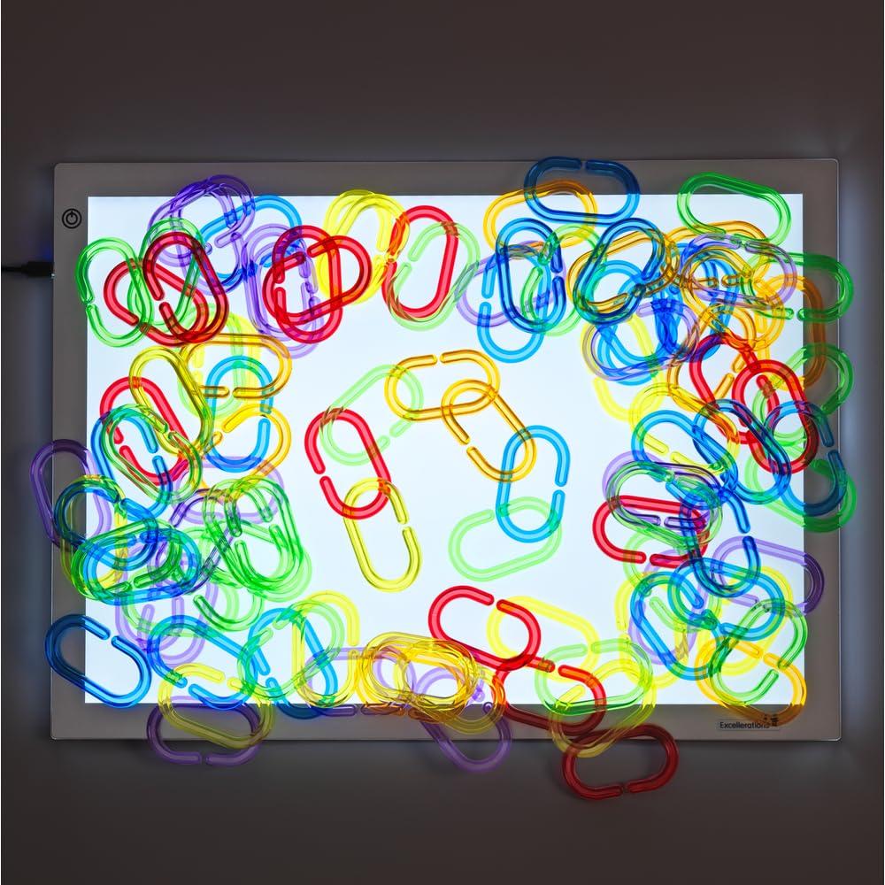 Anillos de Enlace Translúcidos Discount School Supply - 180 Piezas