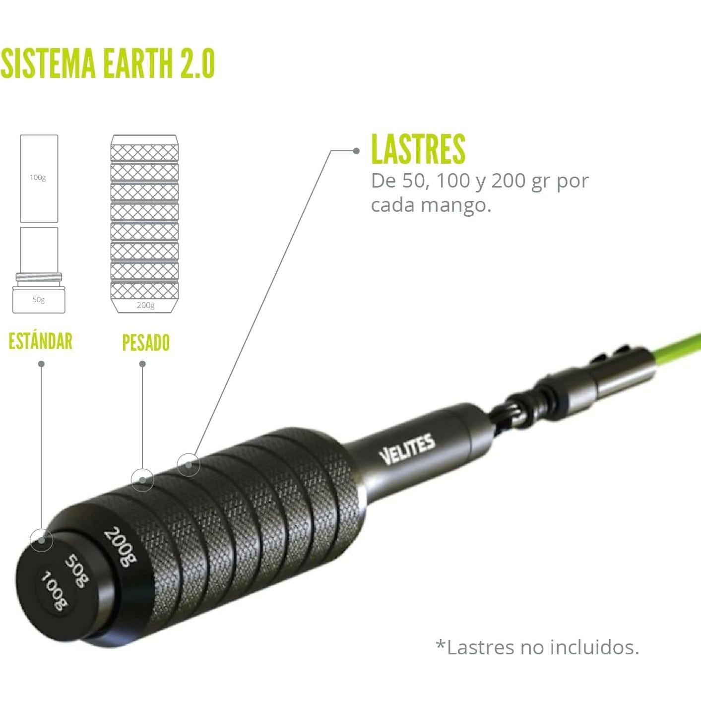 Cuerda de Salto con Peso Velites Tierra 2.0 - Fitness y Boxeo