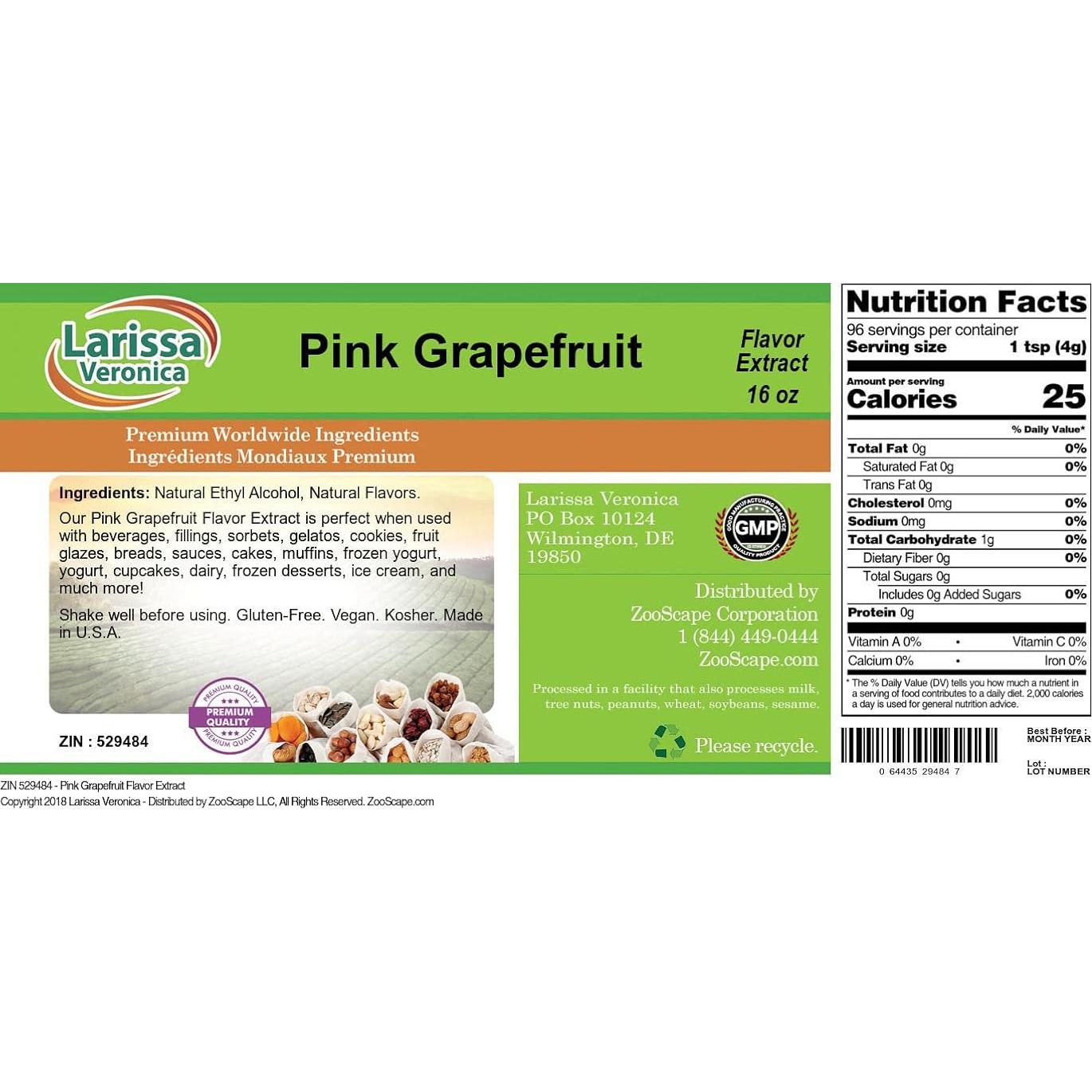 Extracto de Sabor a Pomelo Rosa Larissa Veronica 473 ml