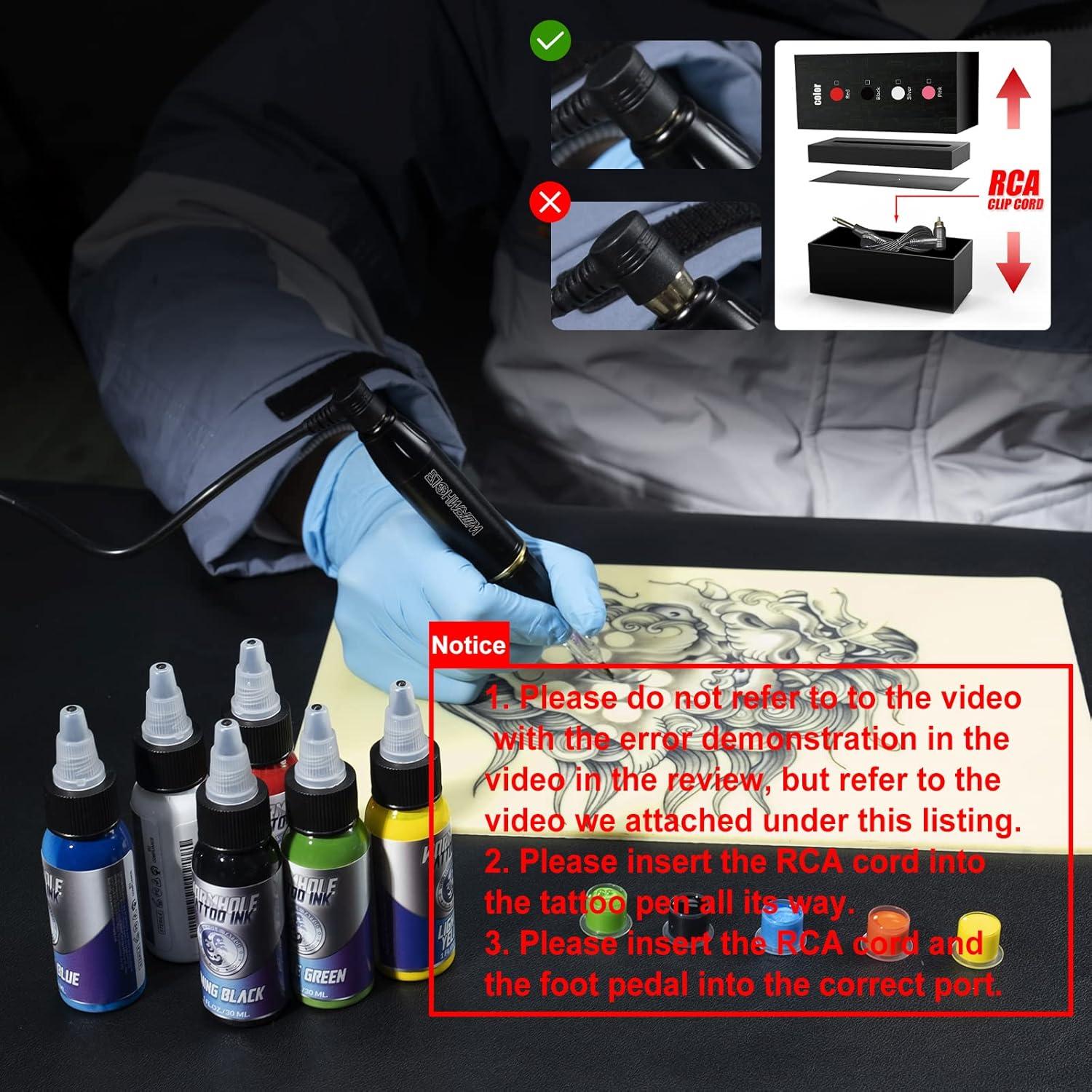 Kit de Tatuaje Wormhole WTK070 Pluma y Accesorios