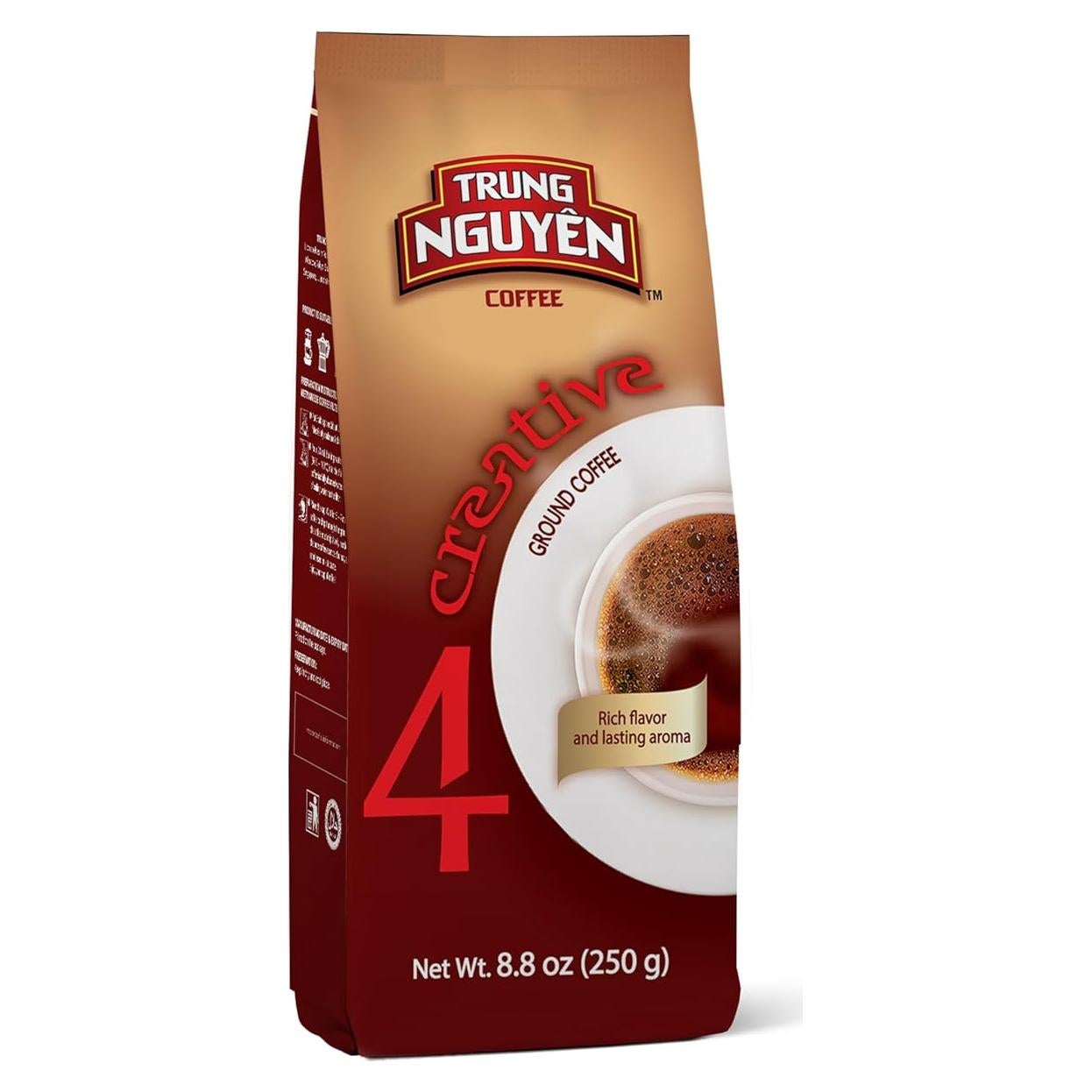 Café Molido Trung Nguyen Creativo 4, Mezcla Arábica Robusta, 248g