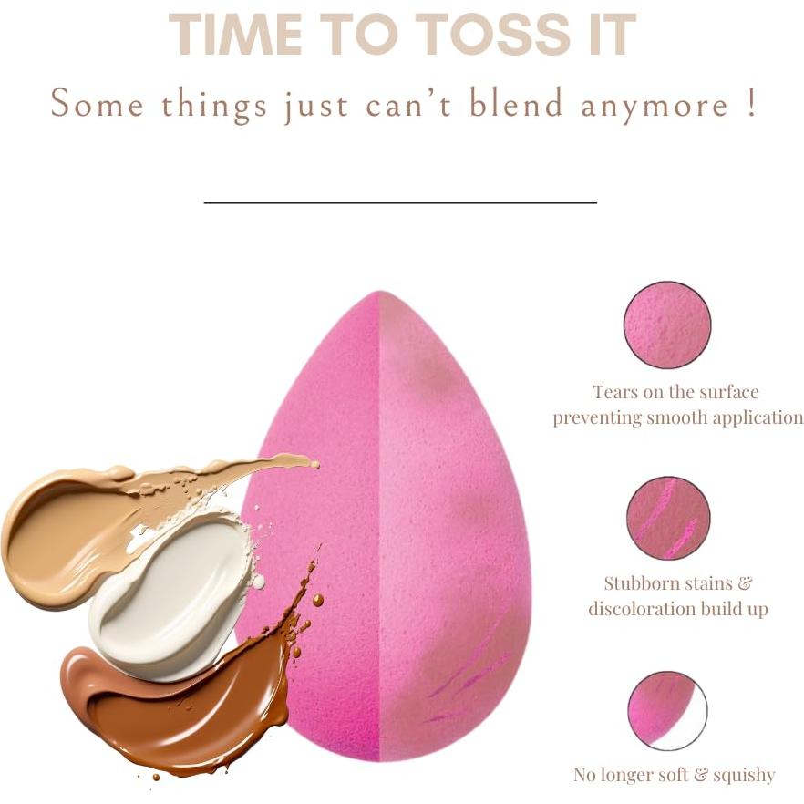 Esponjas de Maquillaje SoBabe Fucsia - Sin Látex, Ultra Suave