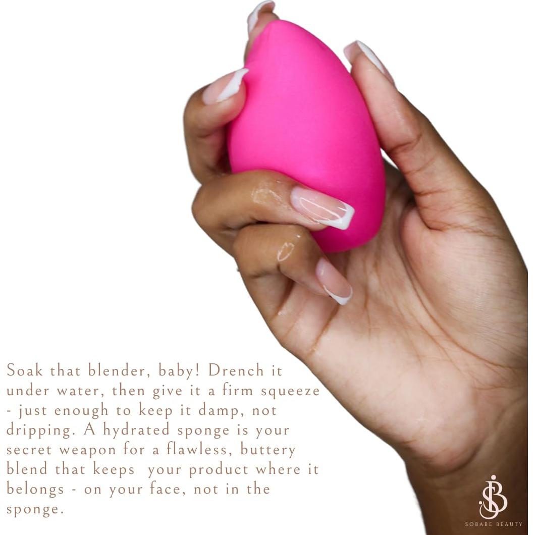 Esponjas de Maquillaje SoBabe Fucsia - Sin Látex, Ultra Suave