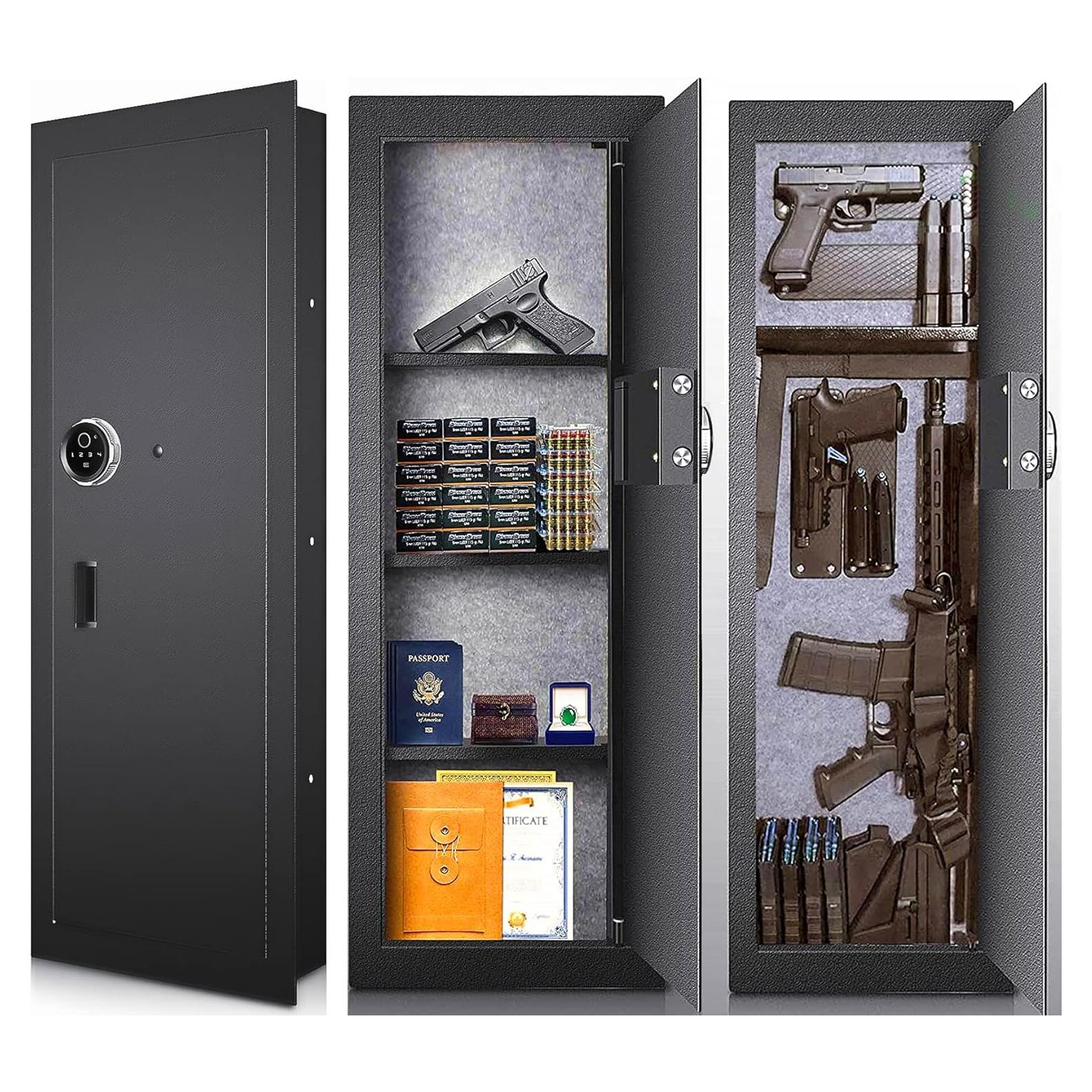 Caja Fuerte Biométrica Langger WS001, 26.5 kg, Montaje Pared