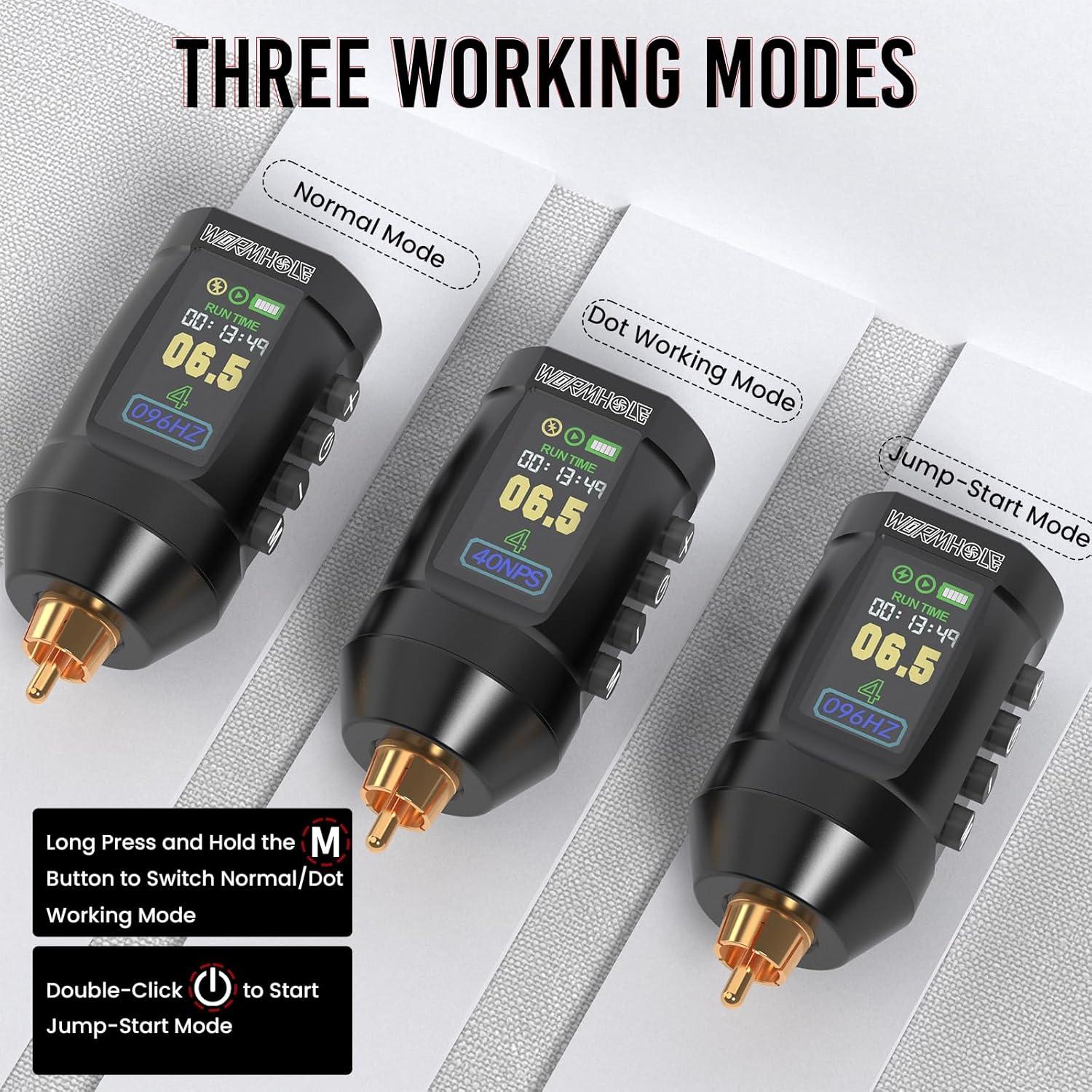 Kit de Tatuaje Inalámbrico Wormhole WTK286 con Batería 1,800mAh