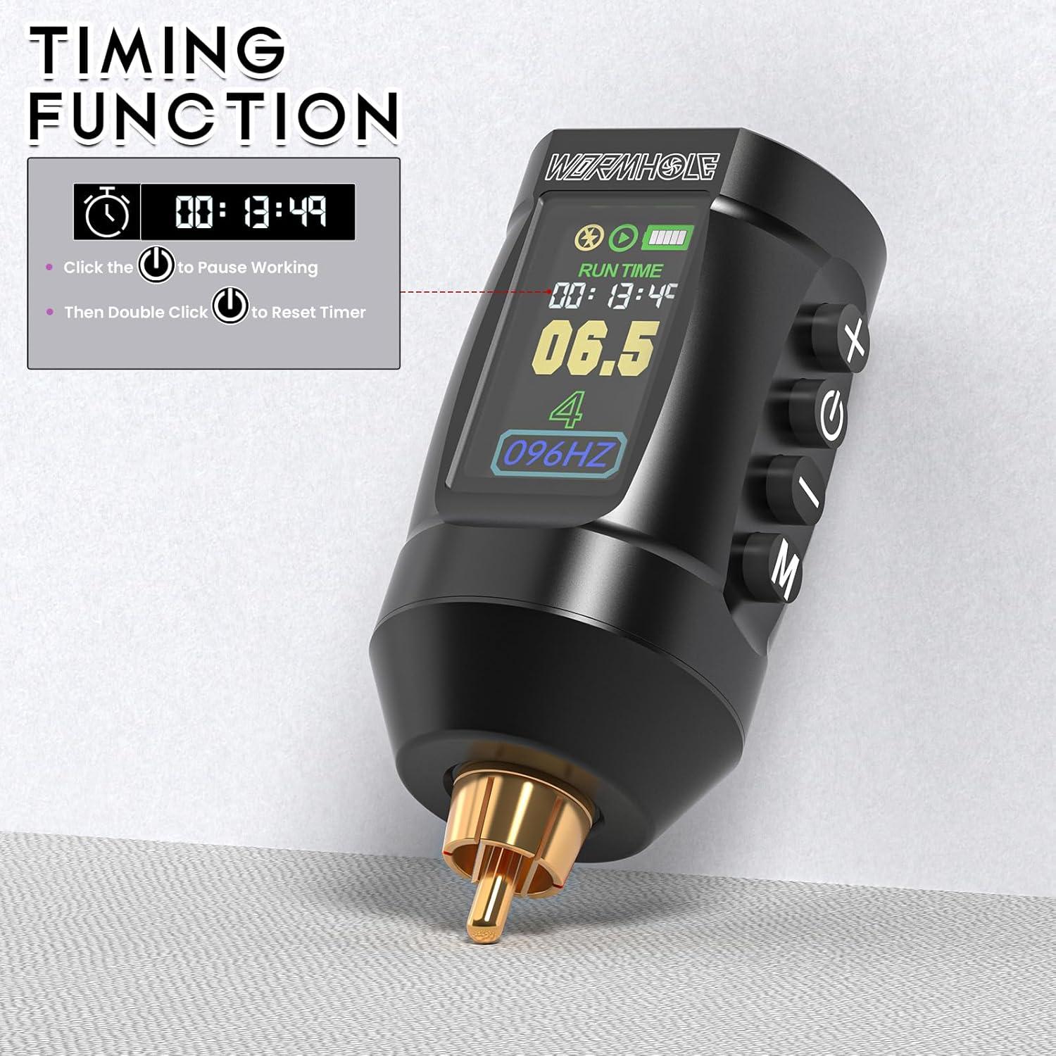 Kit de Tatuaje Inalámbrico Wormhole WTK286 con Batería 1,800mAh