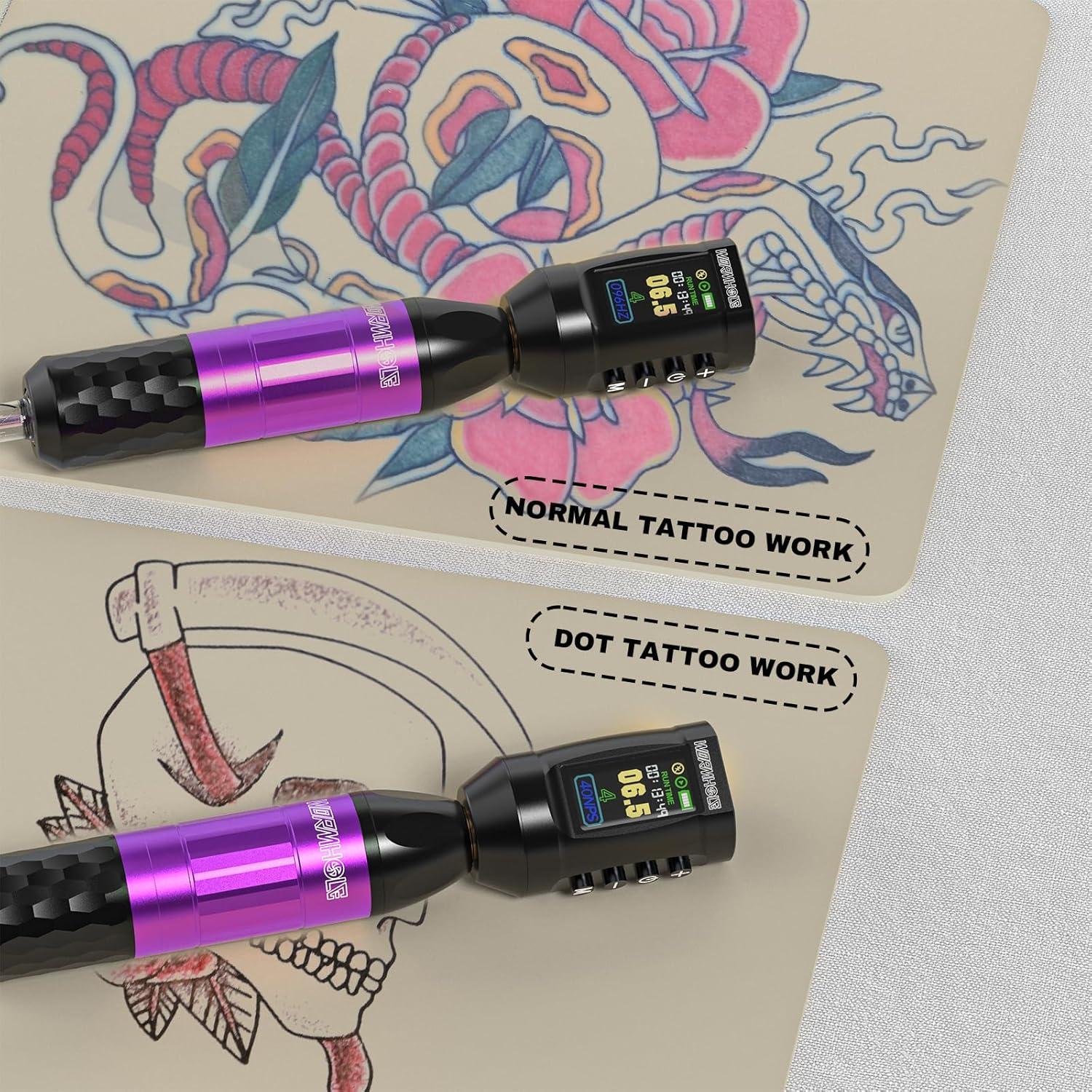 Kit de Tatuaje Inalámbrico Wormhole WTK286 con Batería 1,800mAh