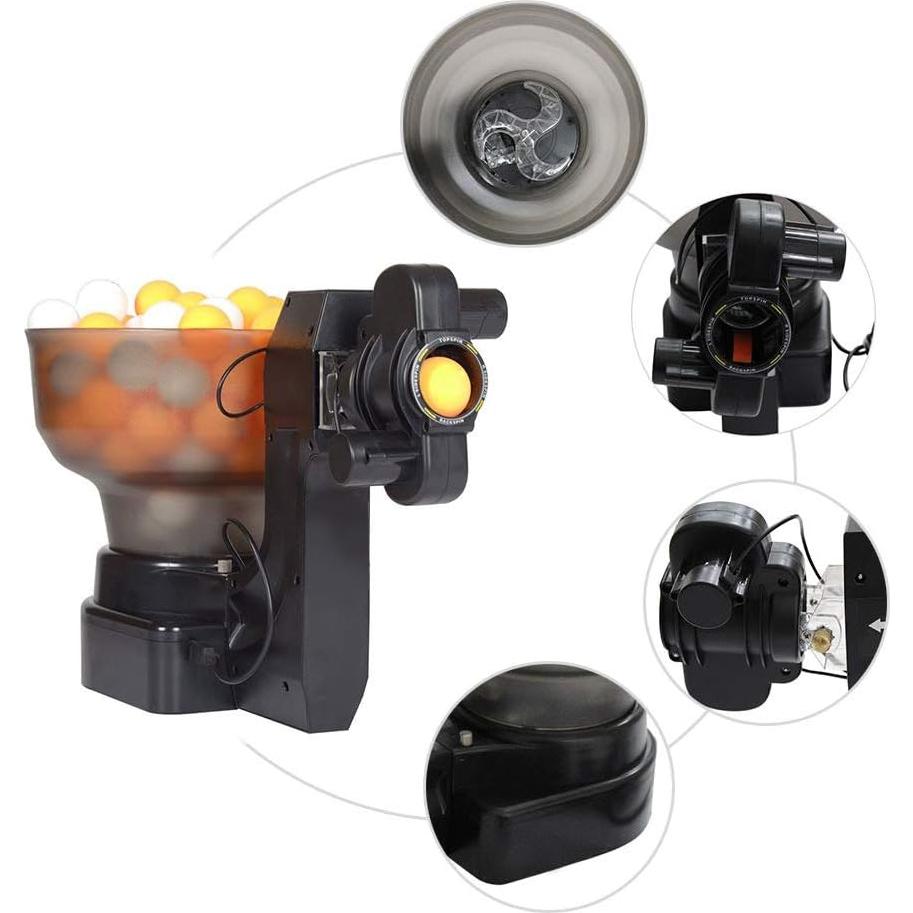 Robot de Tenis de Mesa ZXMOTO HP-07 con Ajuste de Giro y Velocidad