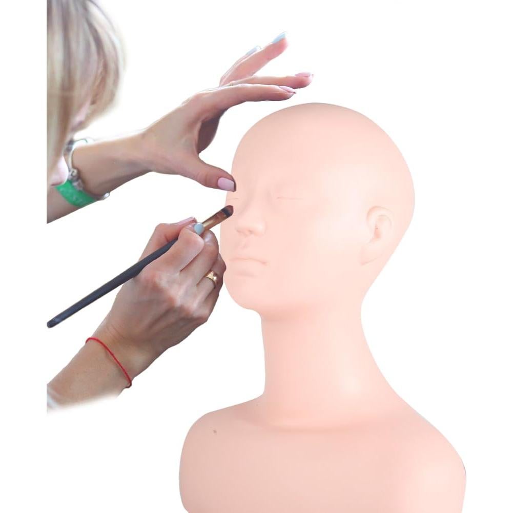 Cabeza de Maniquí Suave Lwuey para Maquillaje y Masaje