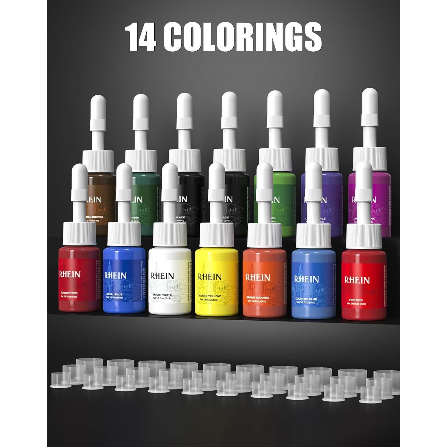 Kit de Tatuaje Inalámbrico RHEIN RNP28 con 2 Baterías