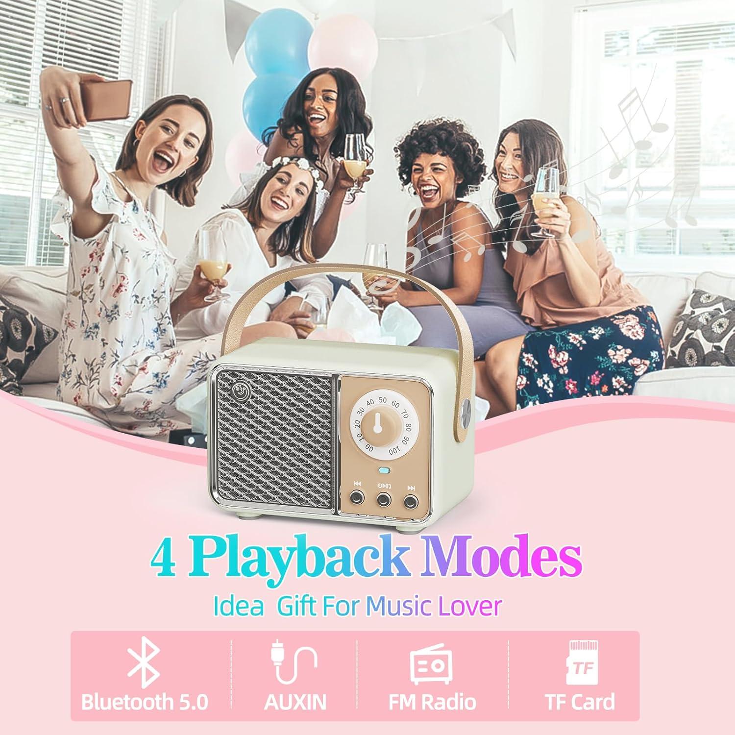 Altavoz Bluetooth Retro Aresrora Mini 5W Inalámbrico Lima