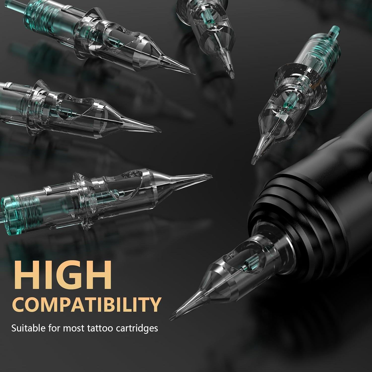 Kit de Tatuaje Inalámbrico STIGMA Pro Pluma 2 Baterías 20 Agujas