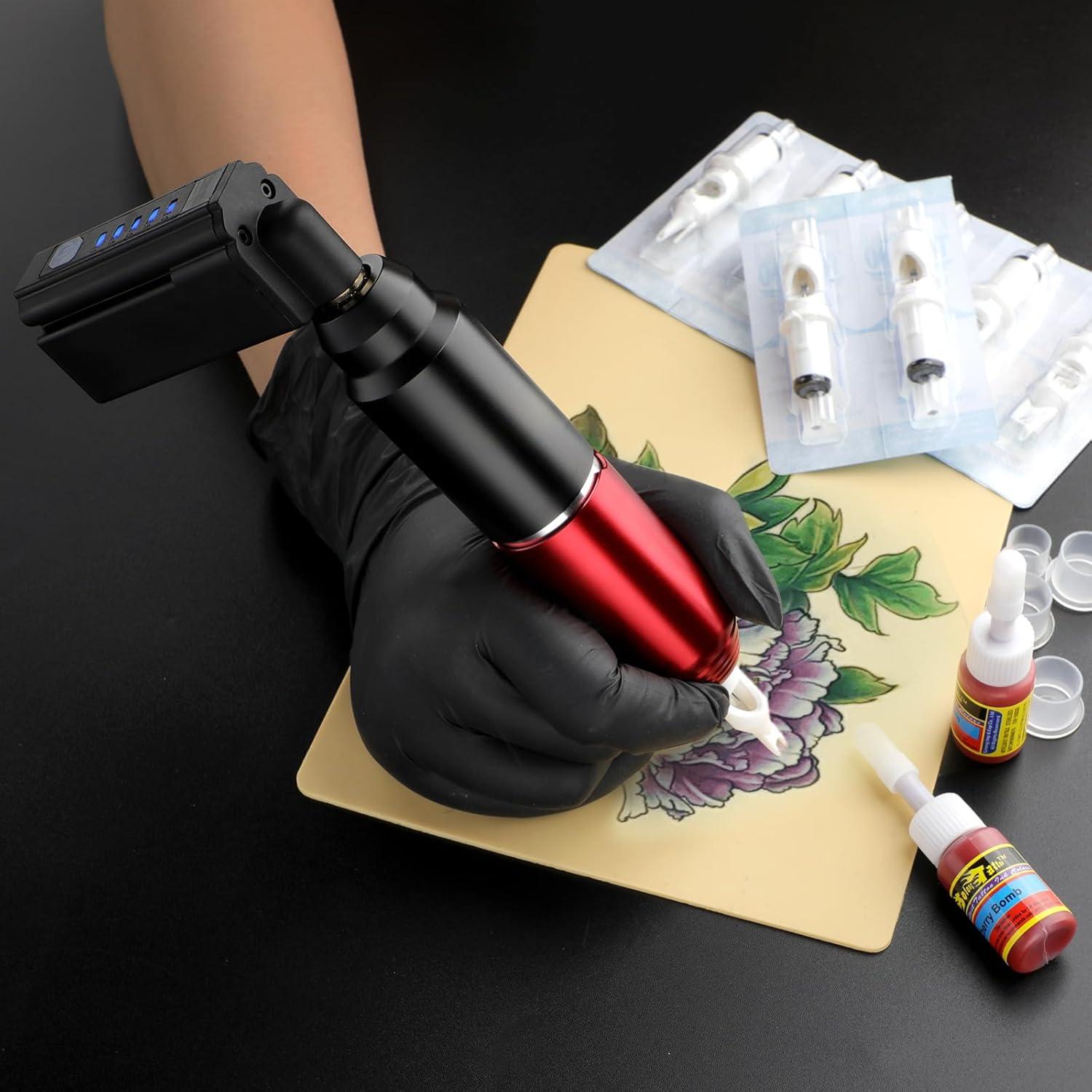 Kit de Tatuaje Inalámbrico Nazzor con Bolígrafos y Batería 1500mAh