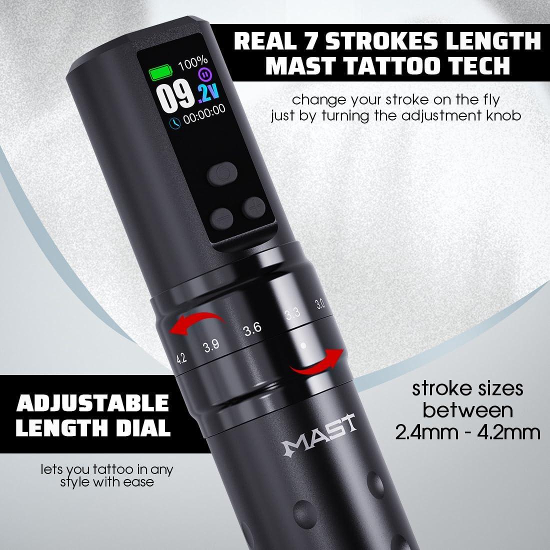 Mast Fold2 Pro Máquina de Tatuaje Inalámbrica 7 Golpes