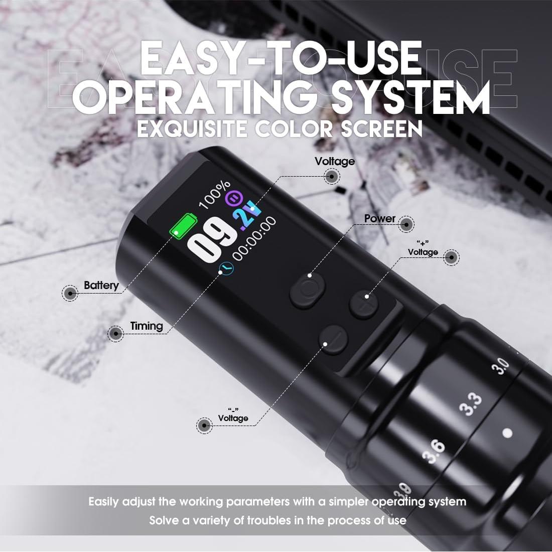 Mast Fold2 Pro Máquina de Tatuaje Inalámbrica 7 Golpes