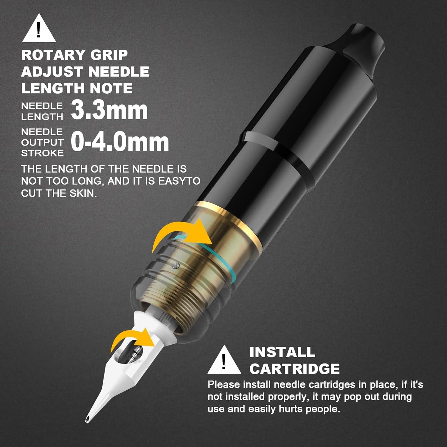 Kit Completo de Tatuaje Solong con Agujas y Tinta 60 Piezas