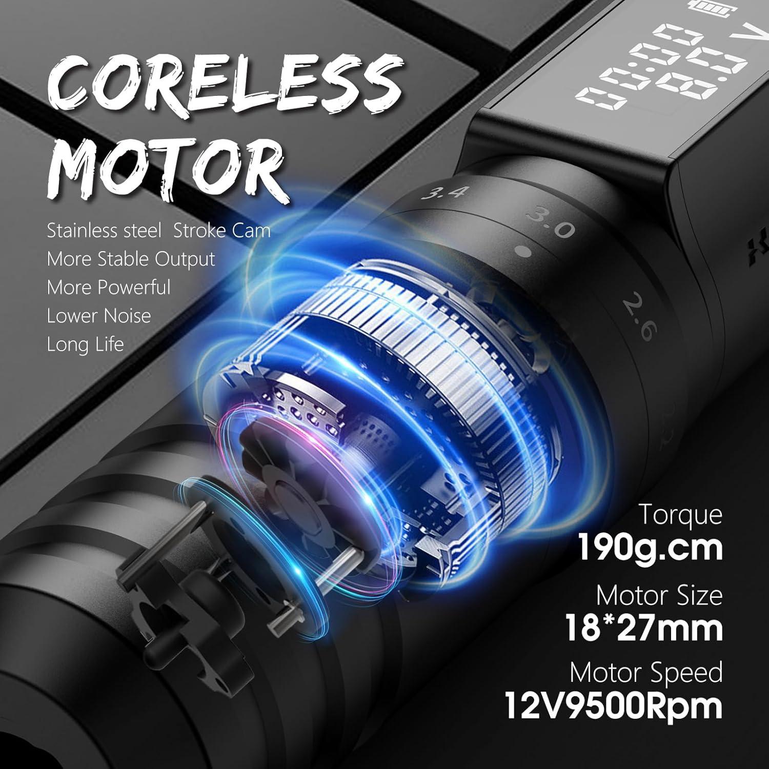 Kit de Tatuaje Kiss of Dragon Rotativa 2400mAh 20 Agujas