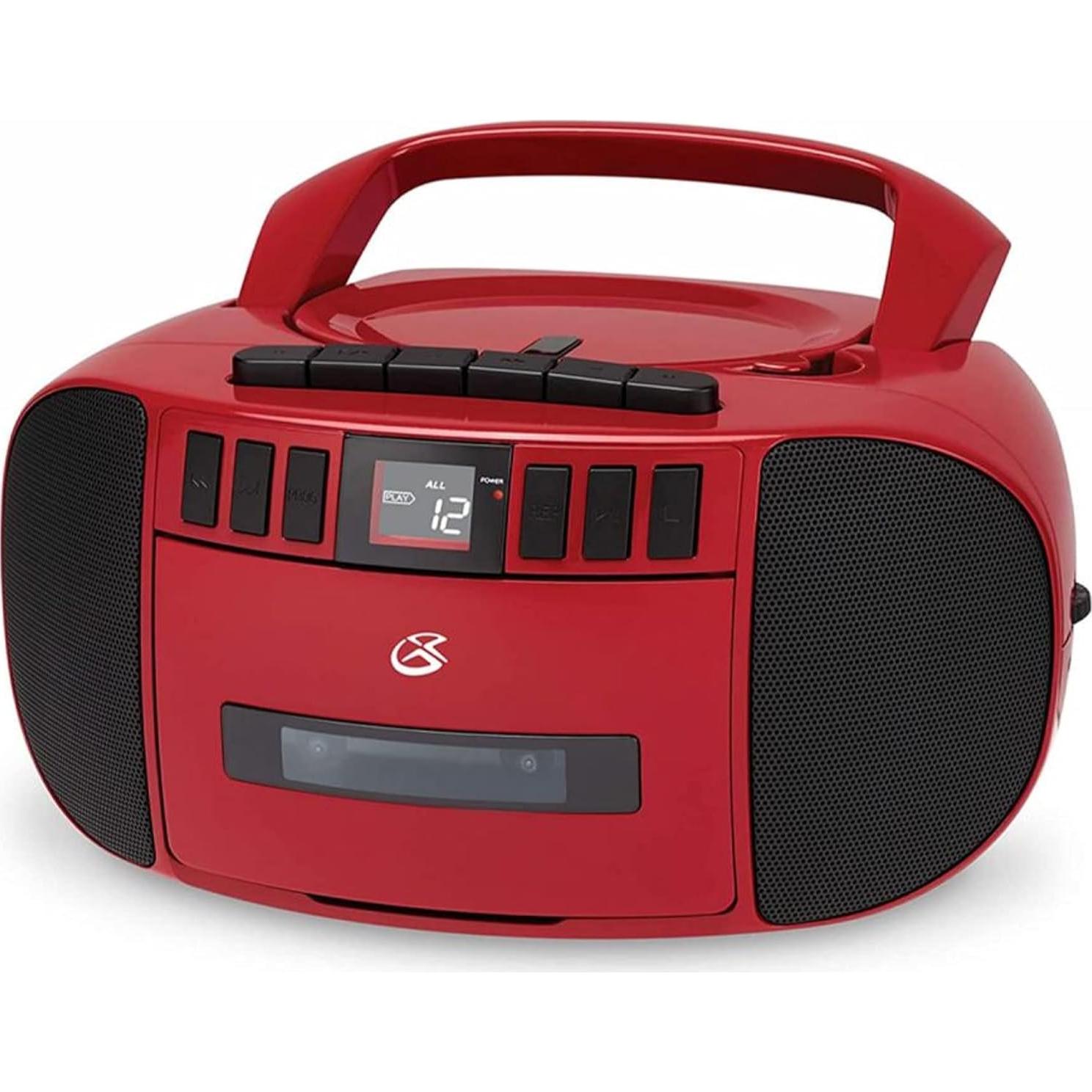 Boombox Portátil DPI BCA209R AM/FM CD Casete Rojo