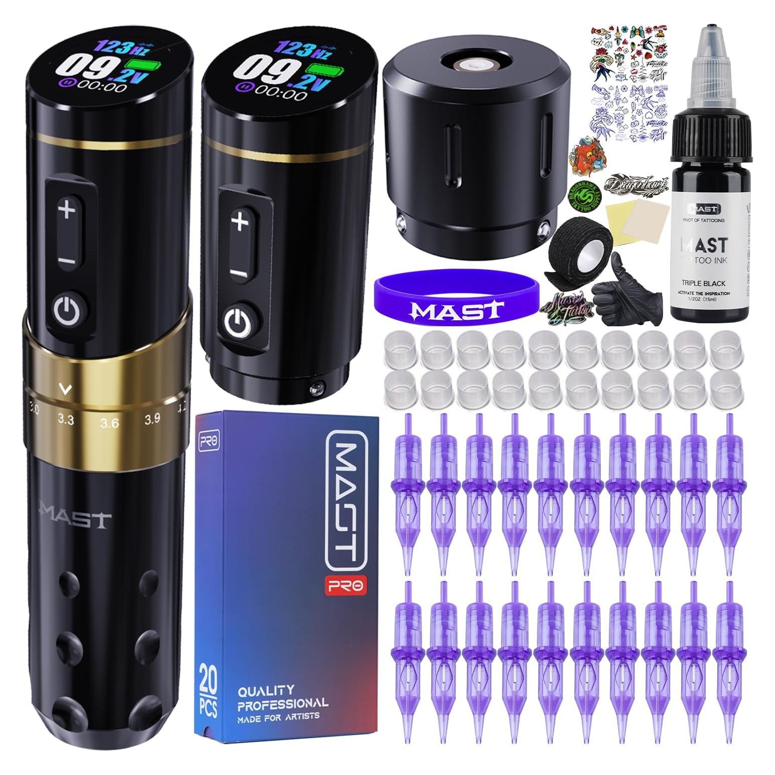 Máquina de Tatuaje Mast Flip3 Inalámbrica 7 Longitudes Ajustables