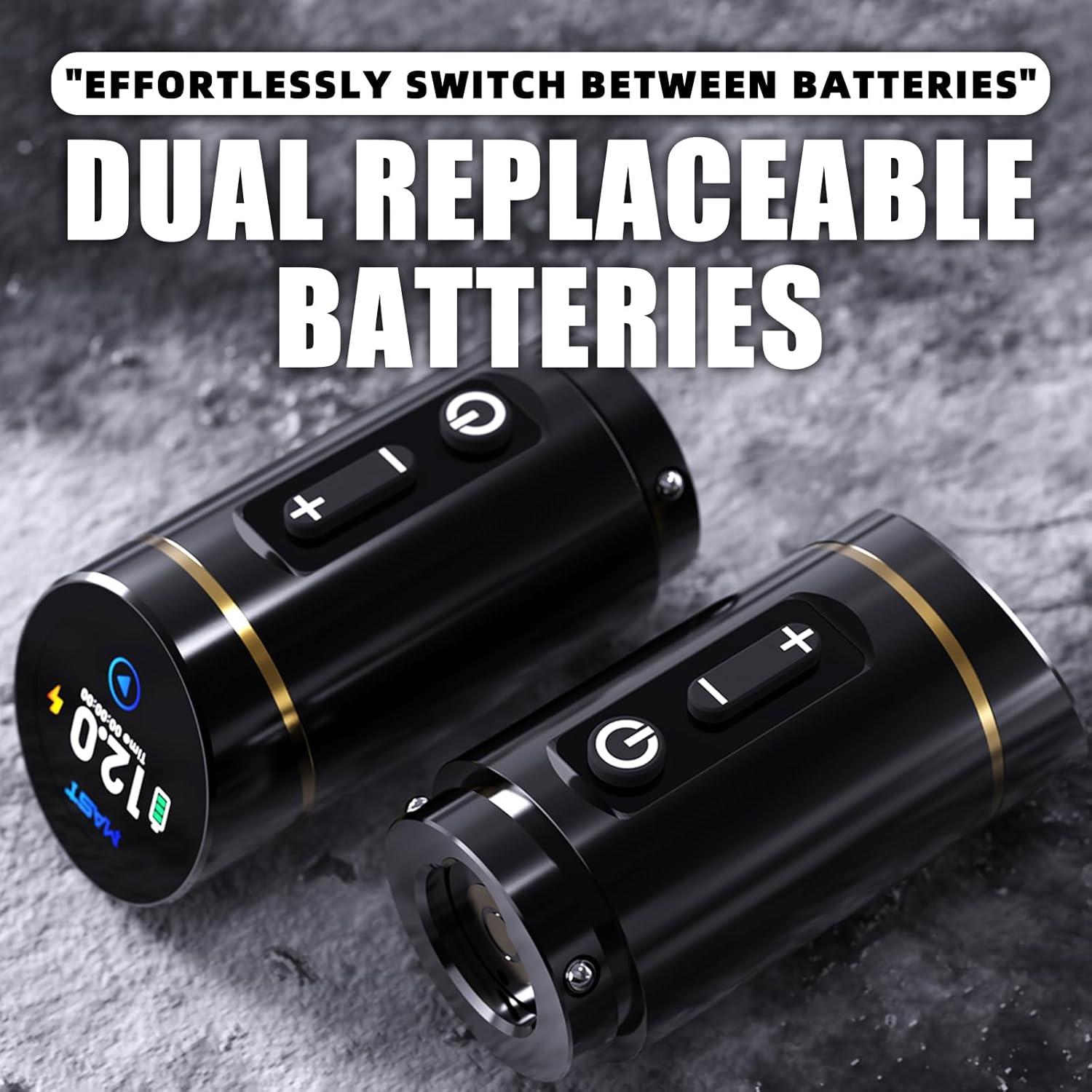 Máquina de Tatuaje Mast Flip3 Inalámbrica 7 Longitudes Ajustables