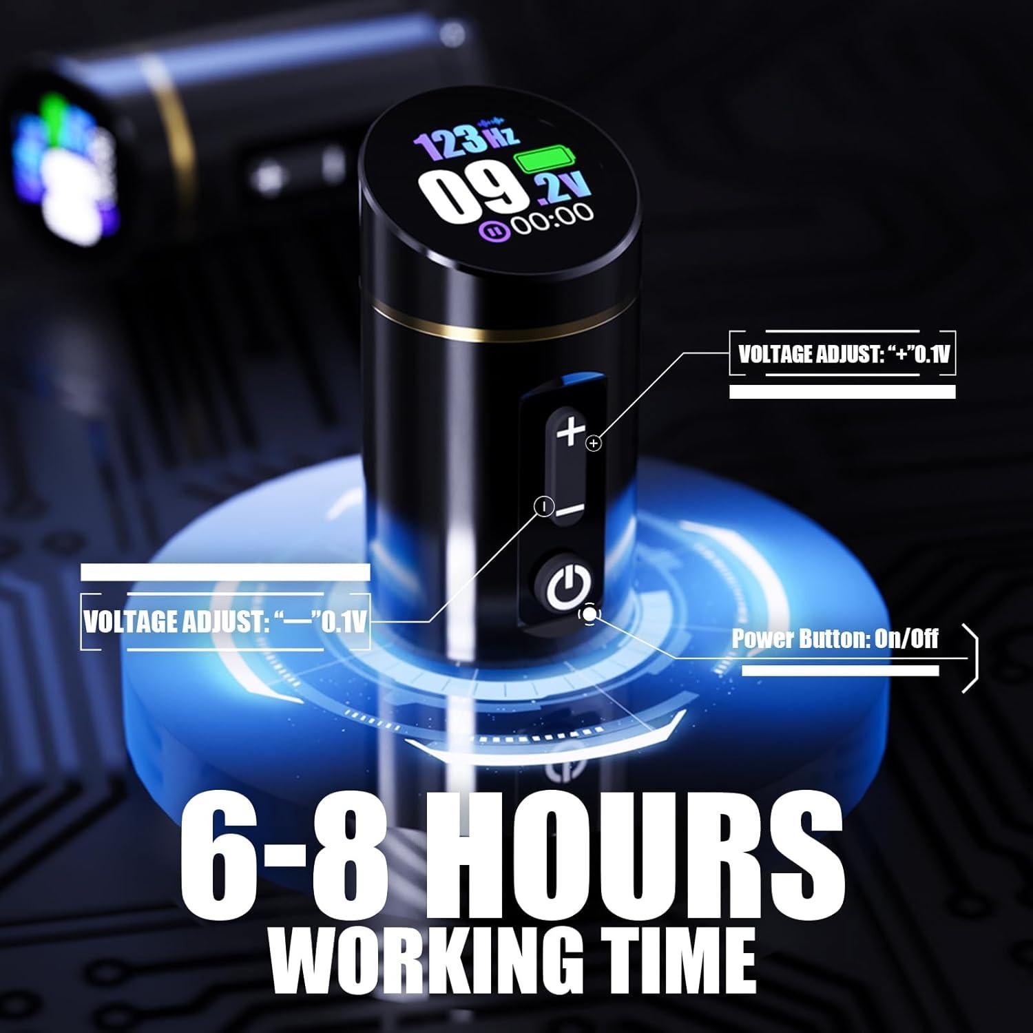 Máquina de Tatuaje Mast Flip3 Inalámbrica 7 Longitudes Ajustables