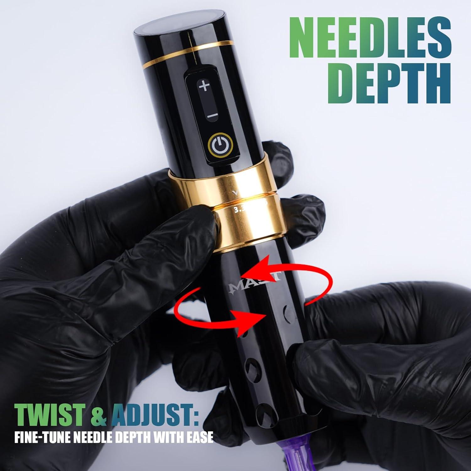 Máquina de Tatuaje Mast Flip3 Inalámbrica 7 Longitudes Ajustables