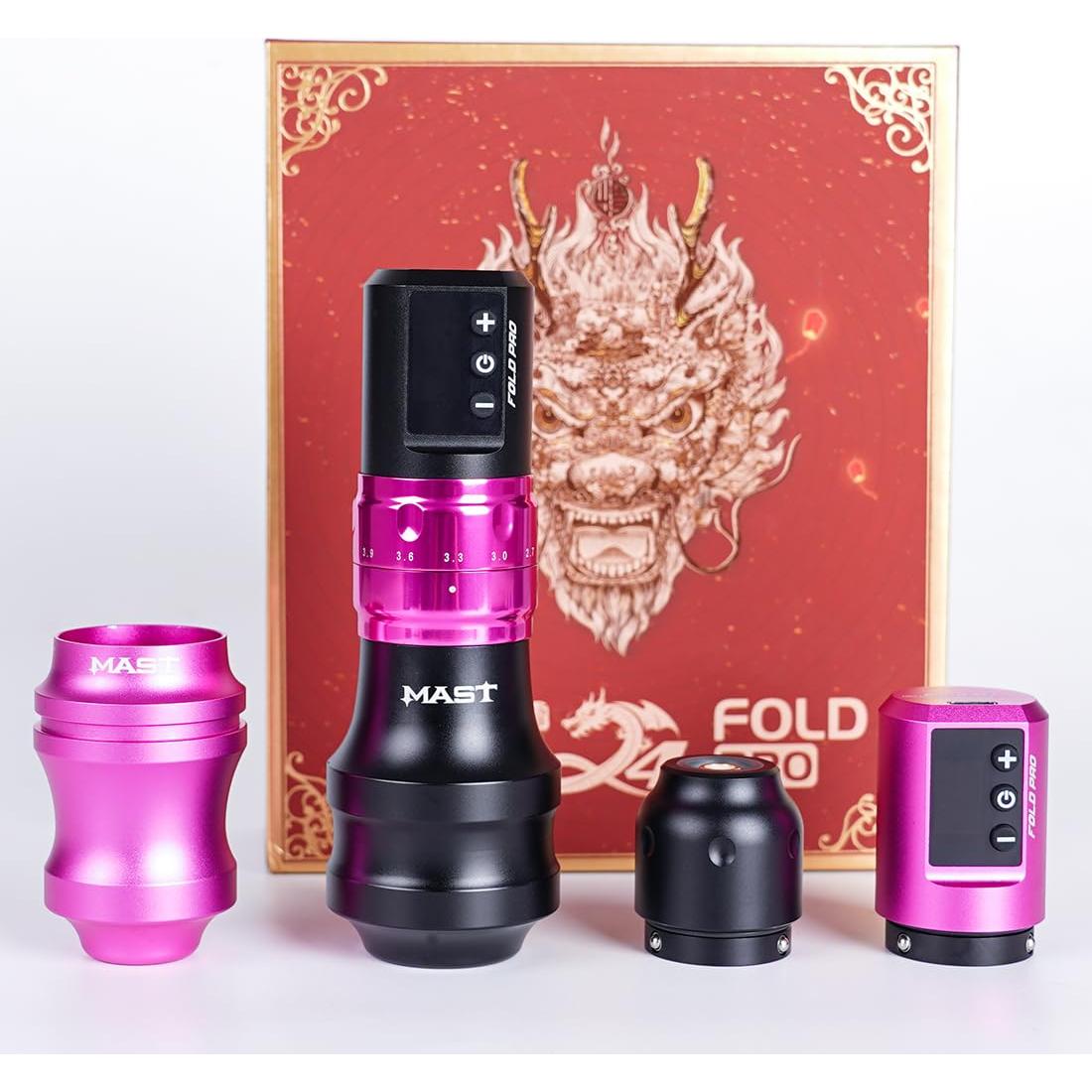 Máquina de Tatuaje Mast Fold Pro Sin Cable Rosa