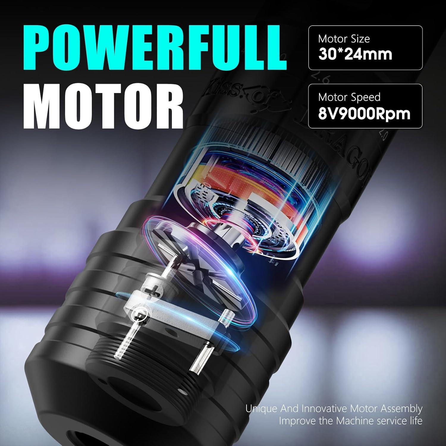 Kit de Máquina de Tatuaje Inalámbrico Kiss of Dragon V1