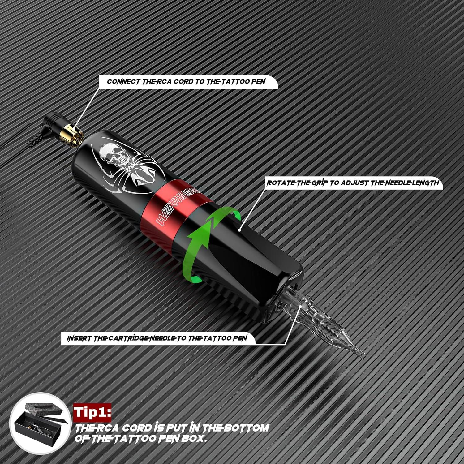 Kit de Tatuaje Wormhole WTK187 con 11 Tintas y 10 Agujas