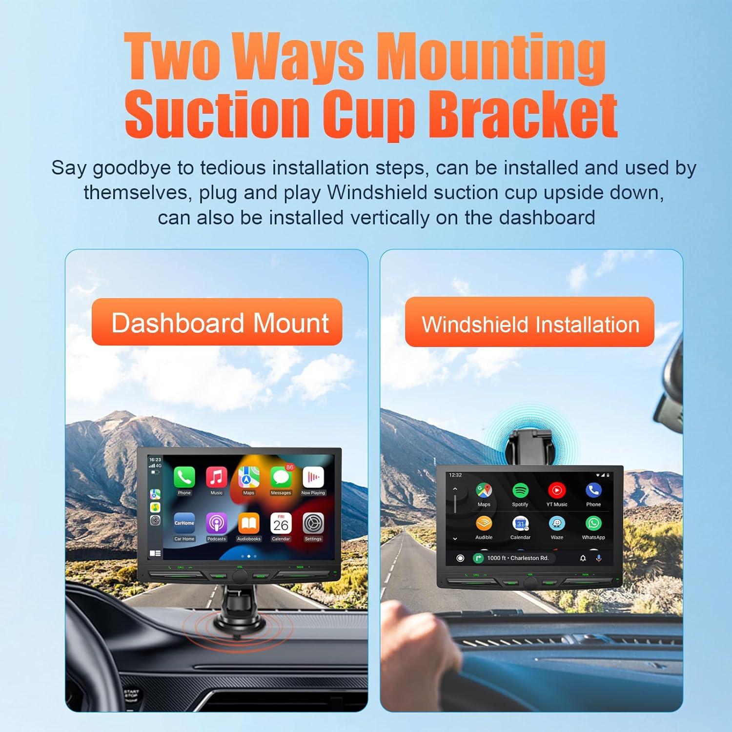 Pantalla Táctil Inalámbrica Doble Din TONIKPMS 7" GPS Bluetooth