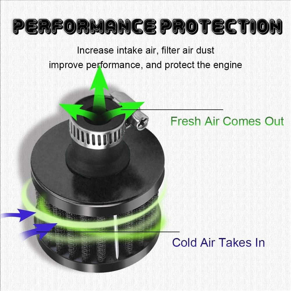 Filtro de Aire de 12mm HAOBO Cónico Universal para Motores