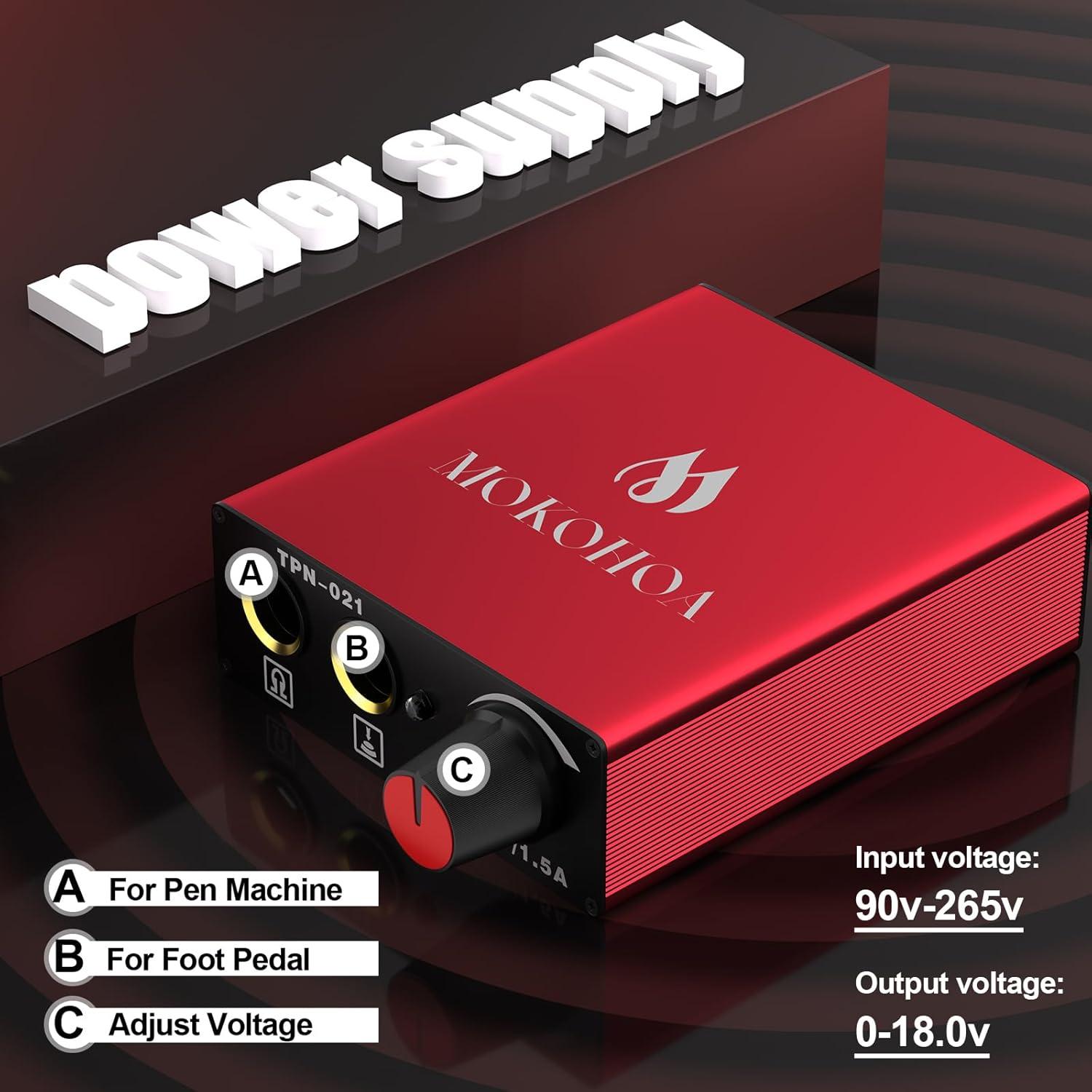 Kit de Tatuaje MOKOHOA para Principiantes - Rojo