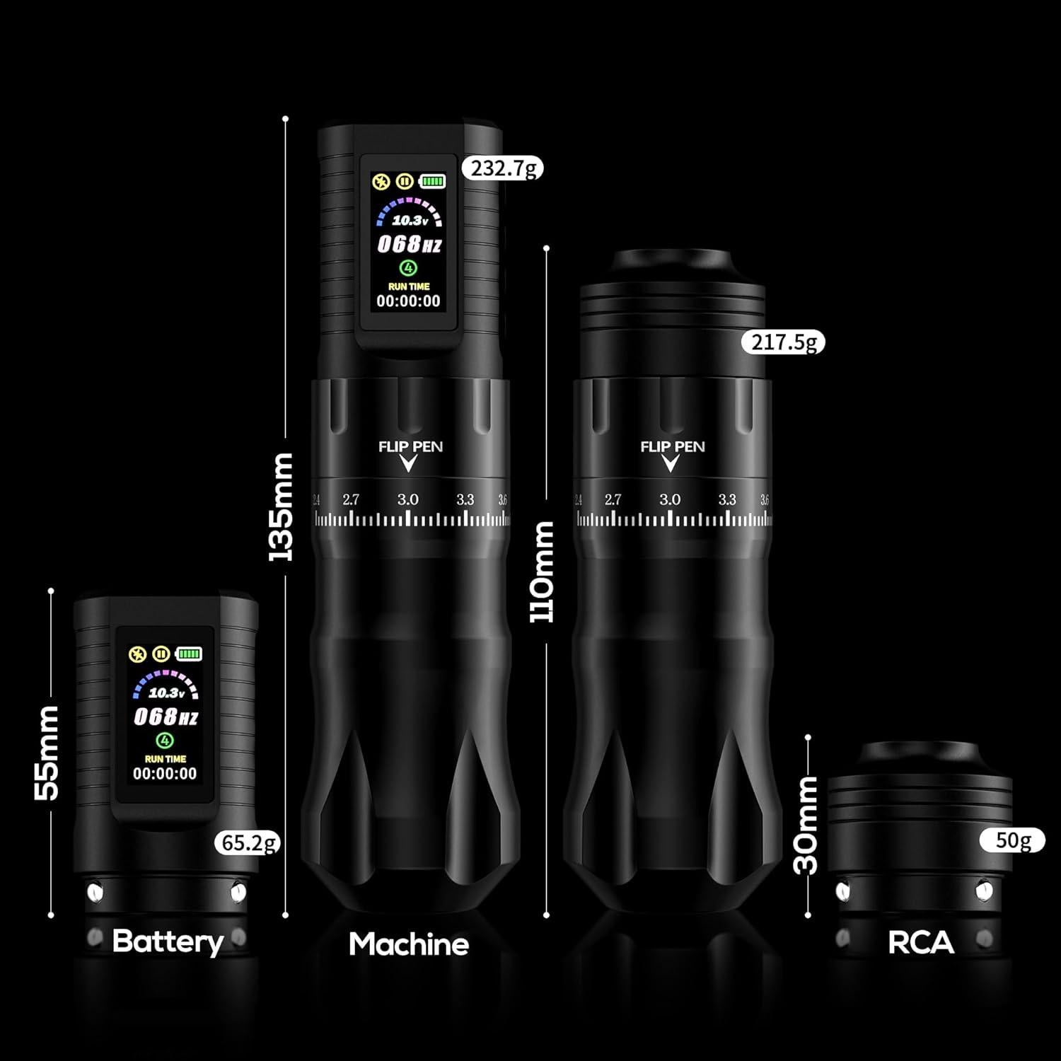 Kit de Tatuaje Inalámbrico Hawink E86 20 Agujas 7 Tintas