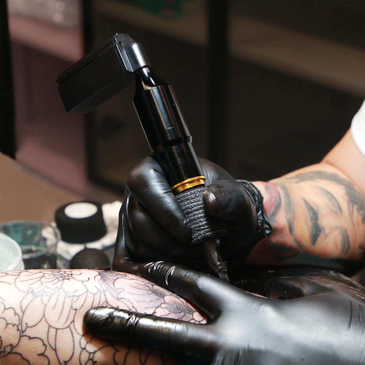 Kit de Tatuaje Solong Pluma Rotativa 50 Agujas Recargable