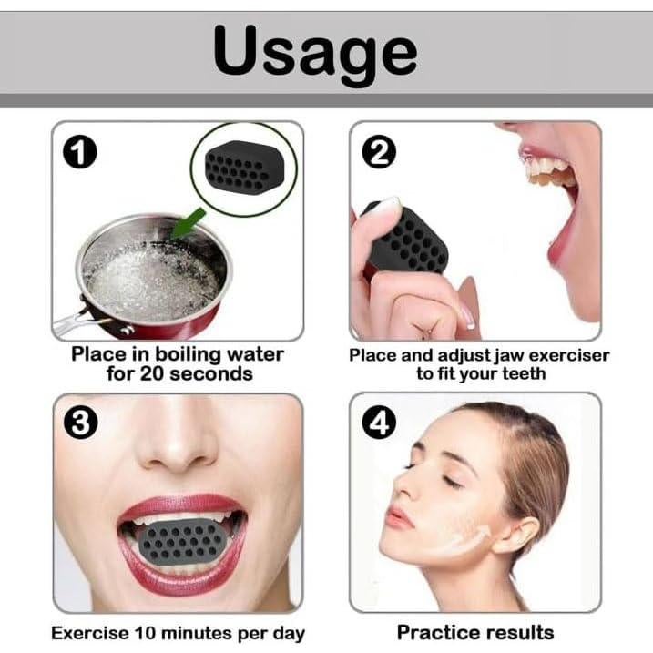Ejercitador de Mandíbula Juroicessry 6 Piezas Silicona BPA